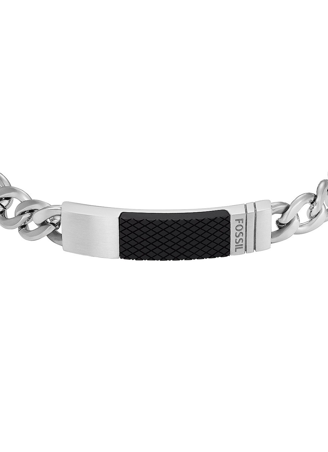 Fossil Armband met logo JF04411040 - detail zilver