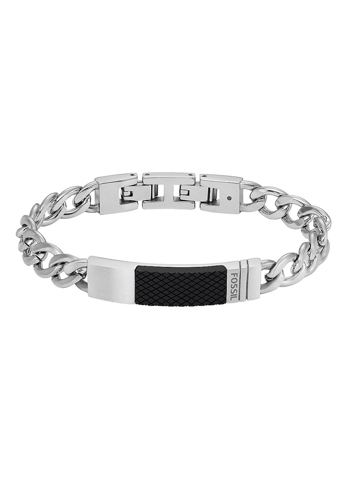 Fossil Armband met logo JF04411040 - voorkant 5 zilver