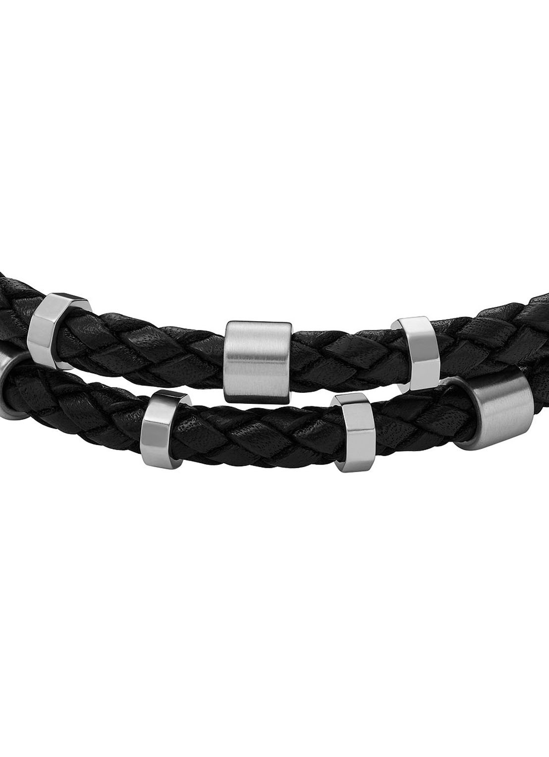 Fossil Armband van leer JF04473040 - detail zwart