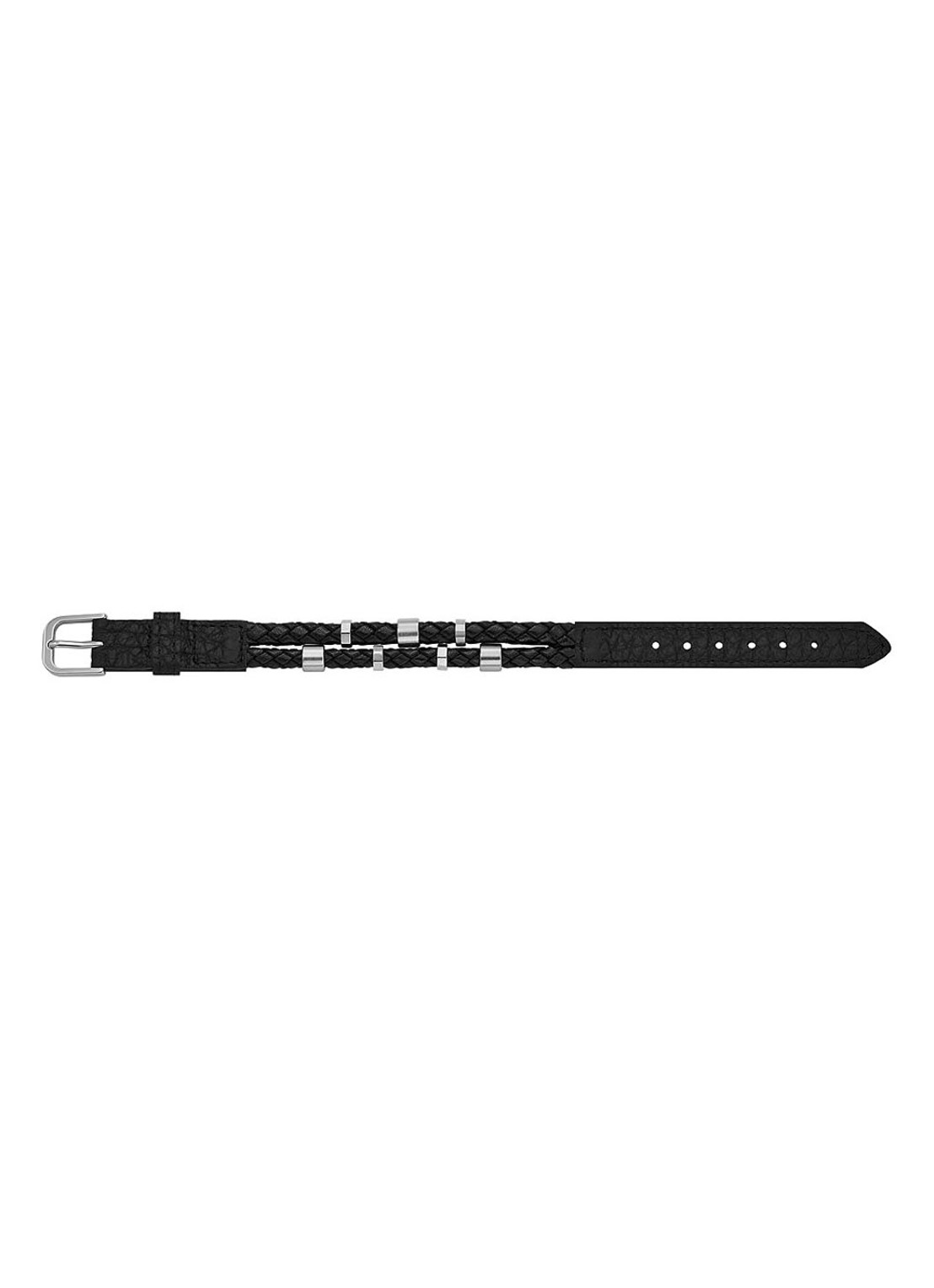 Fossil Armband van leer JF04473040 - voorkant 6 zwart