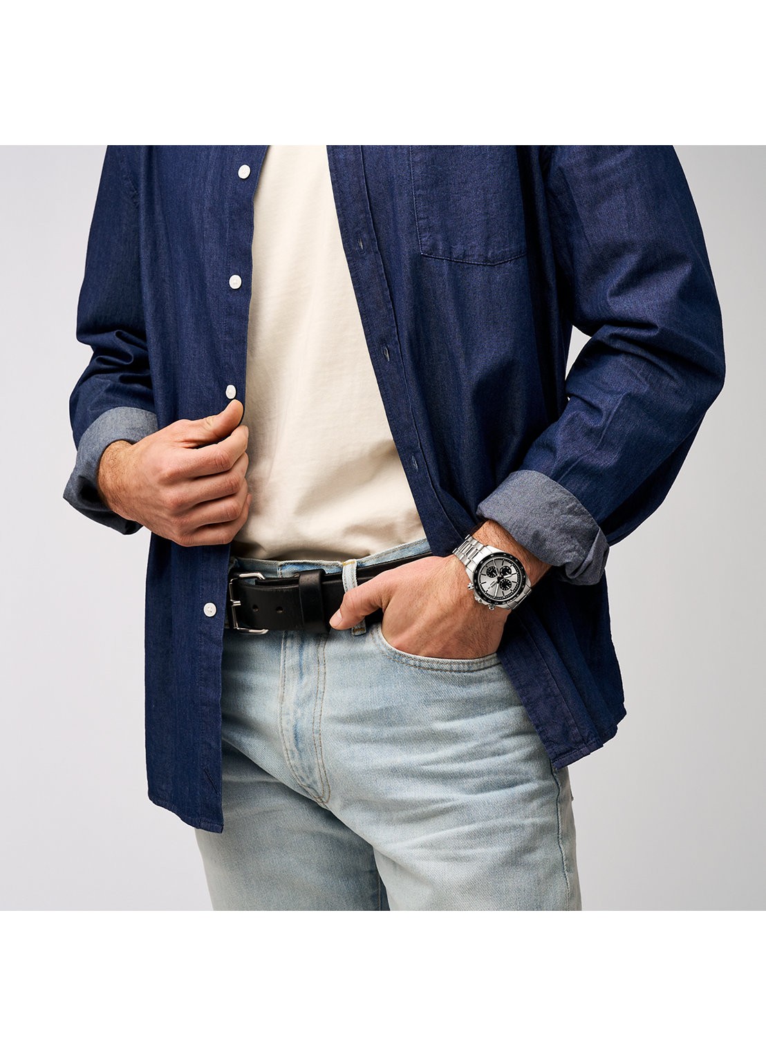 Fossil Autocross horloge FS6124 - detail 4 zilver