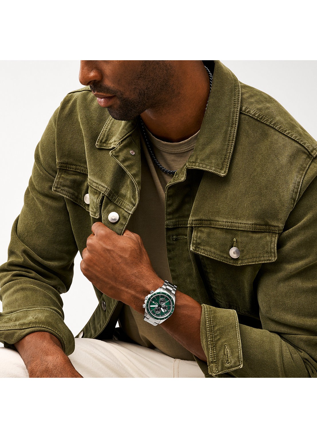 Fossil Autocross horloge FS6127 - detail 4 zilver