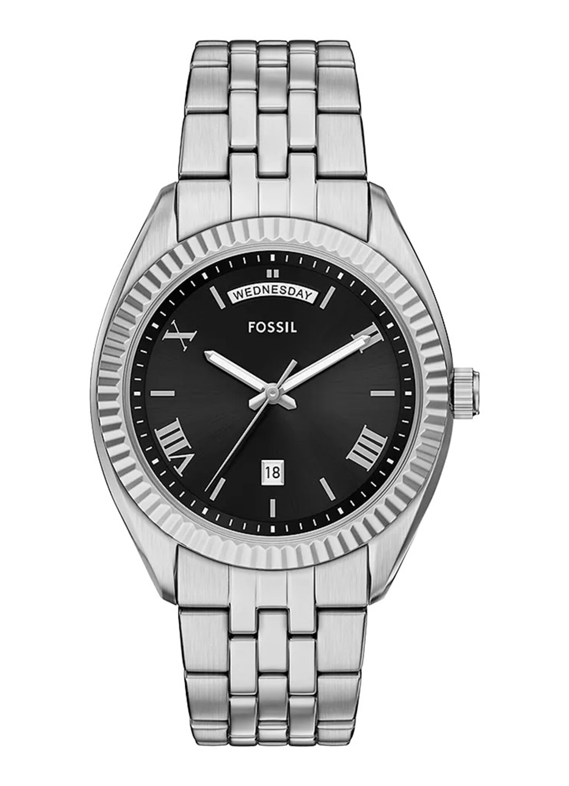 Fossil Campbell horloge FS6139 - voorkant 6 zilver