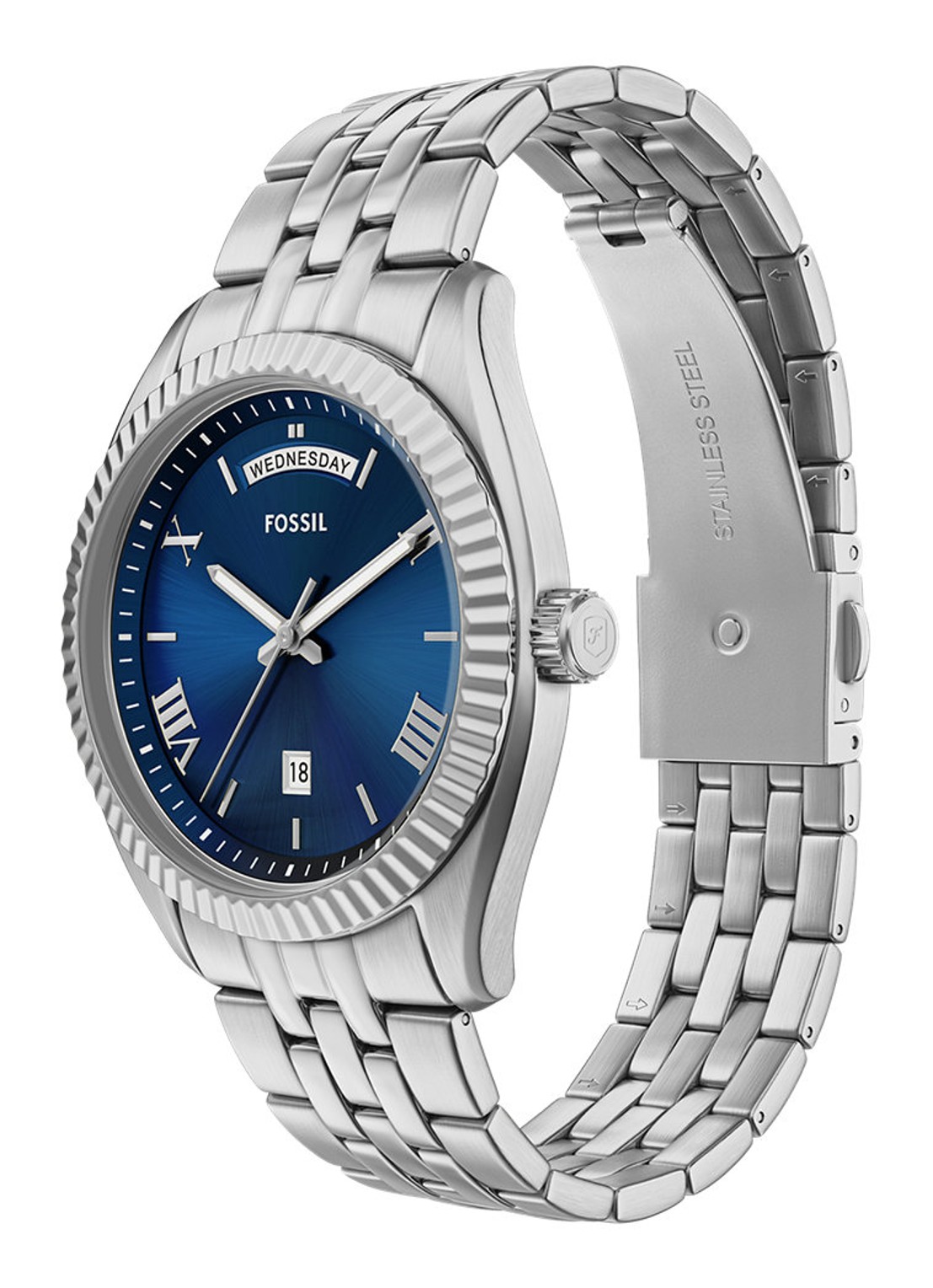 Fossil Campbell horloge FS6140 - detail 5 zilver