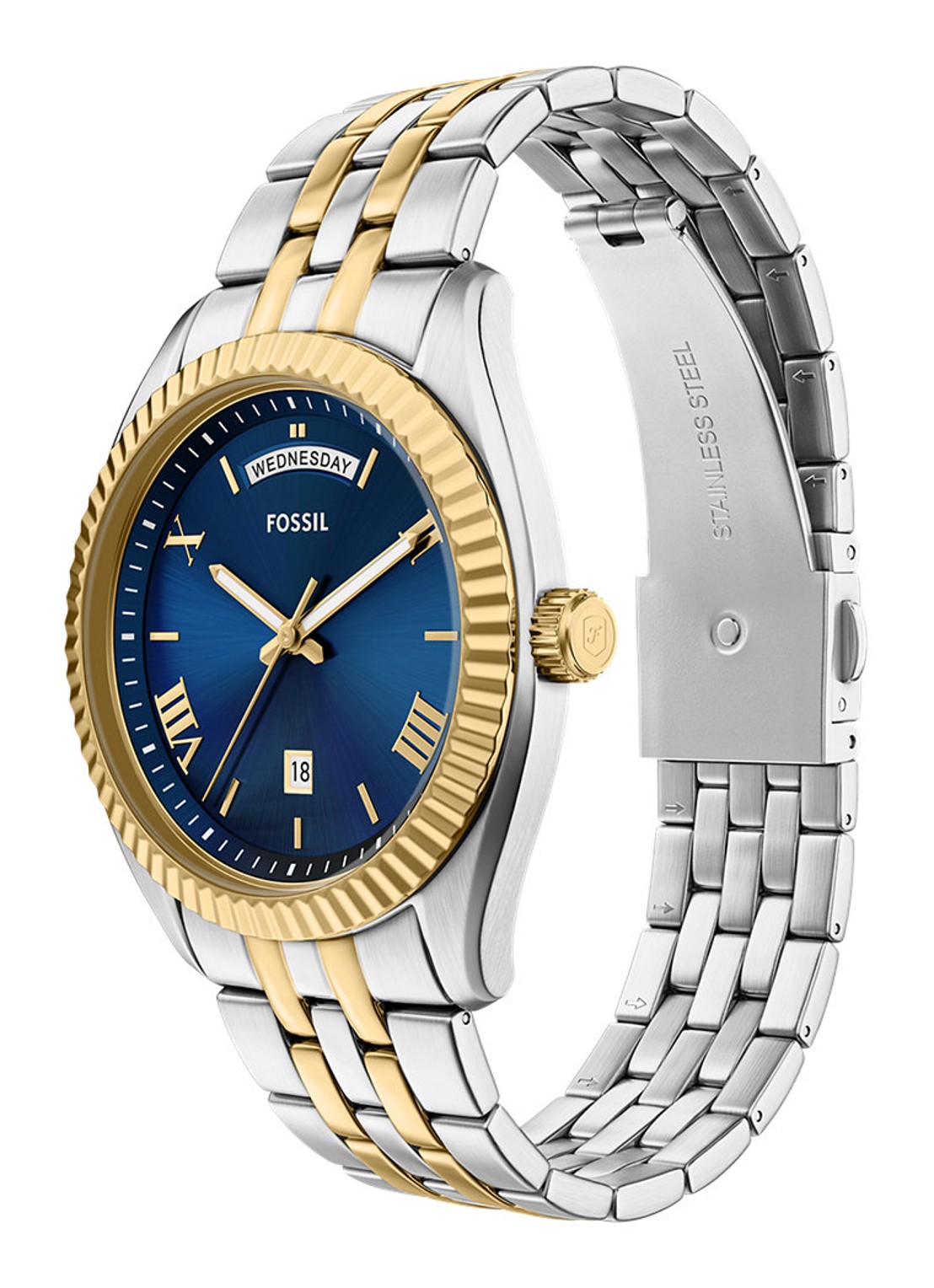 Fossil Campbell horloge FS6141 - detail 5 zilver