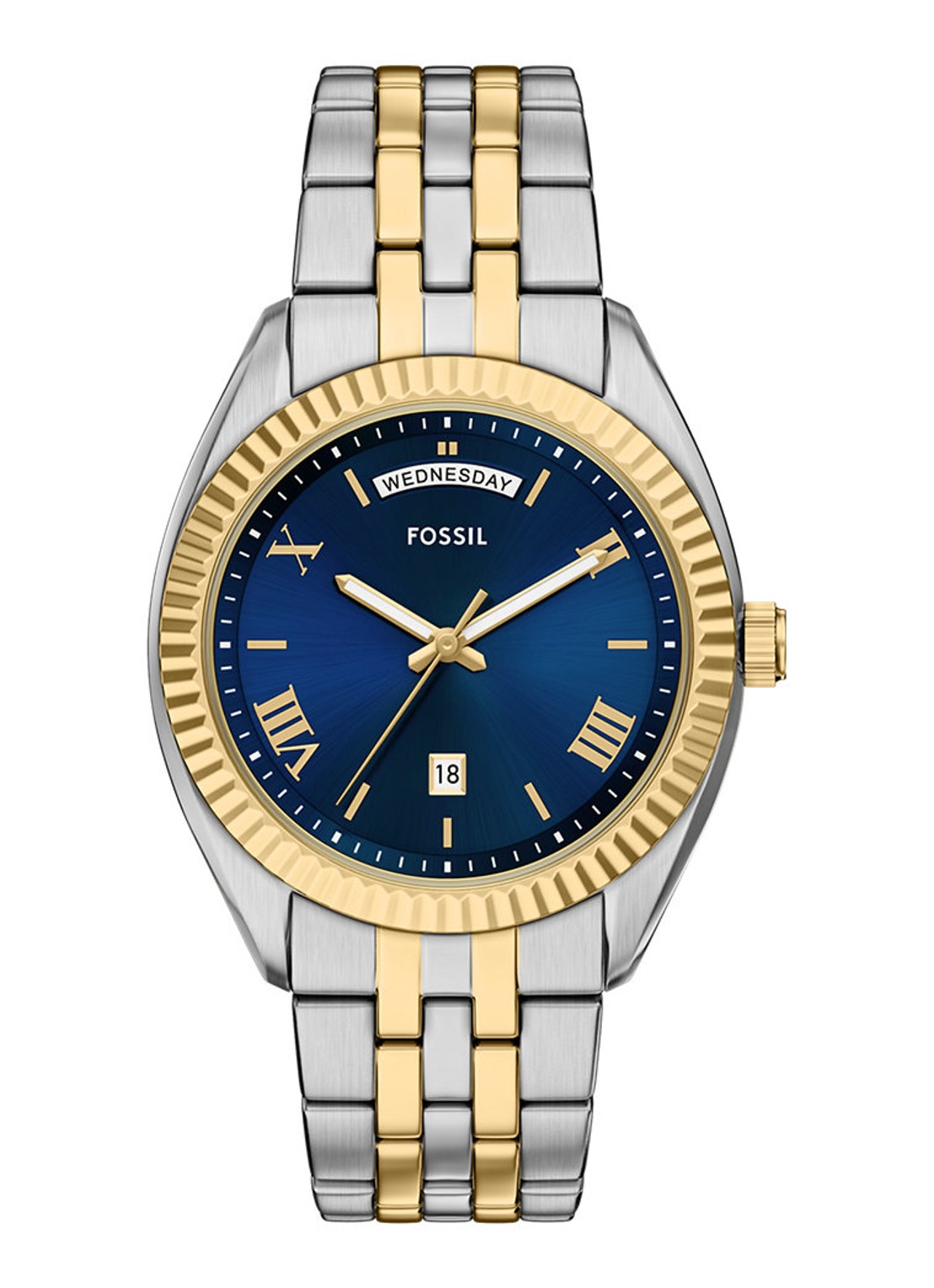 Fossil Campbell horloge FS6141 - voorkant zilver