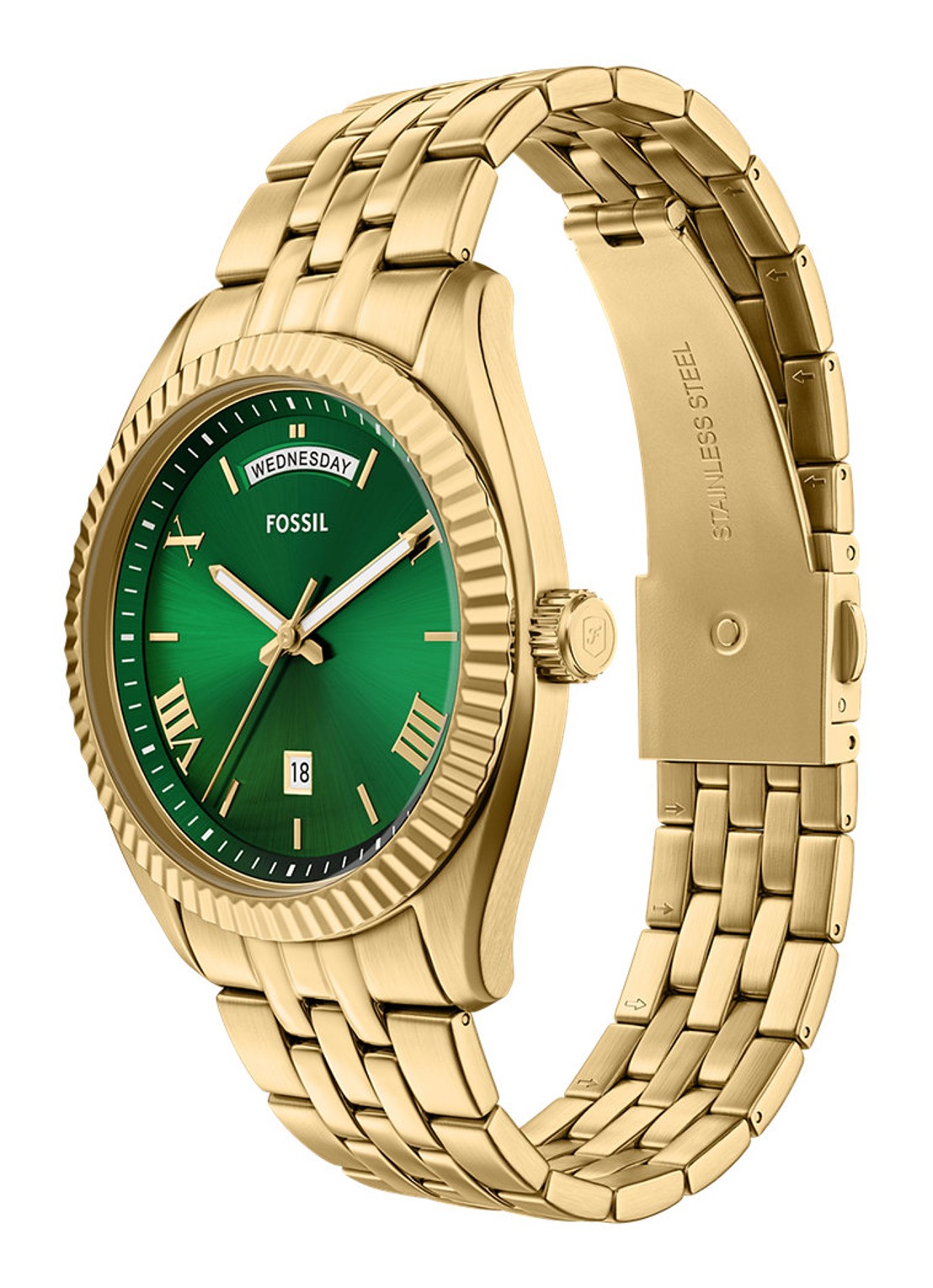 Fossil Campbell horloge FS6142 - detail 5 goud