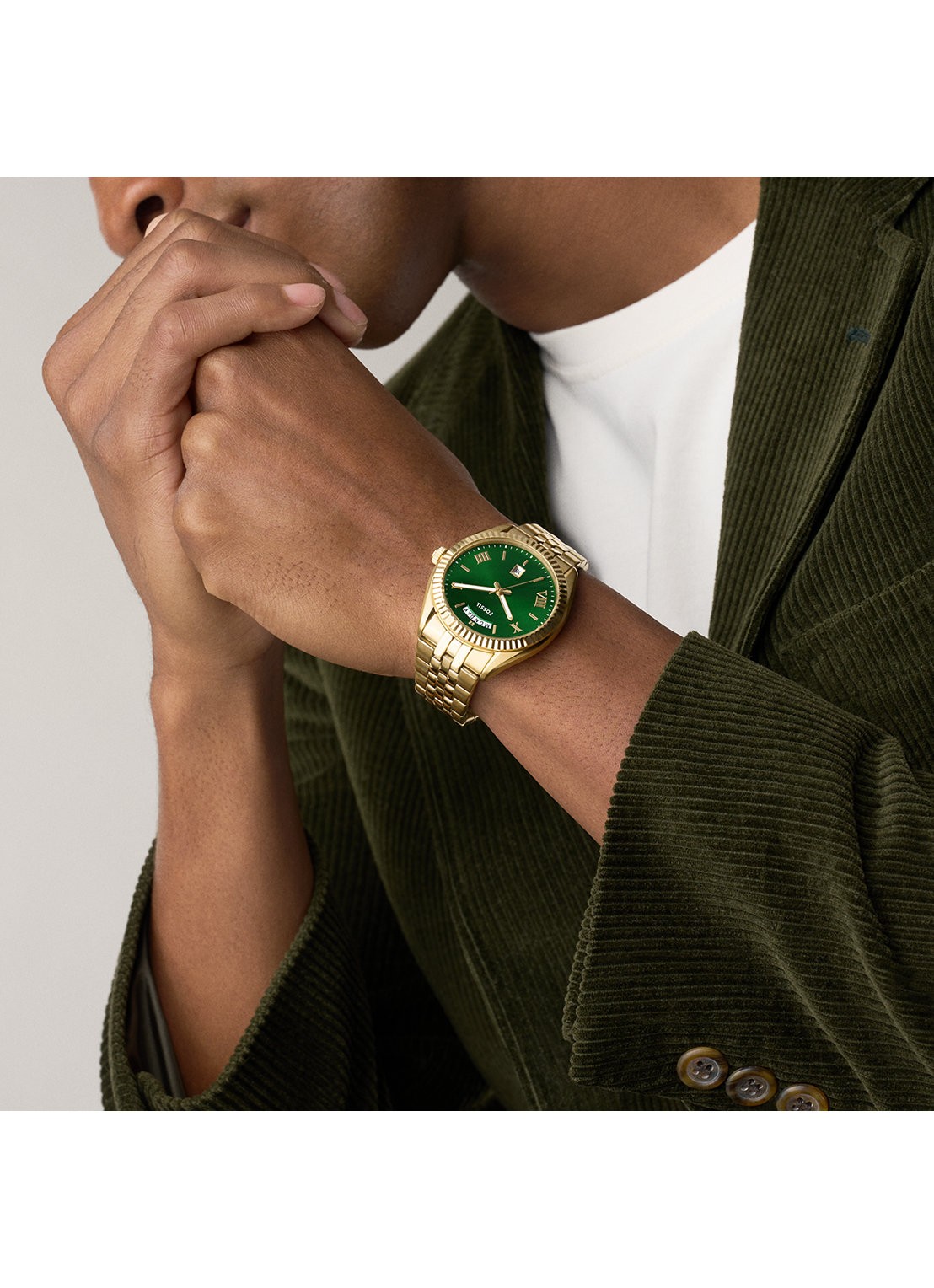 Fossil Campbell horloge FS6142 - detail 6 goud
