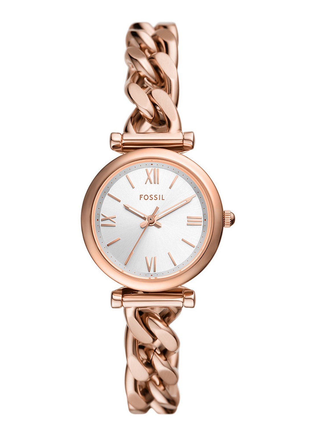 Fossil Carlie horloge ES5330 - voorkant 3 roségoud