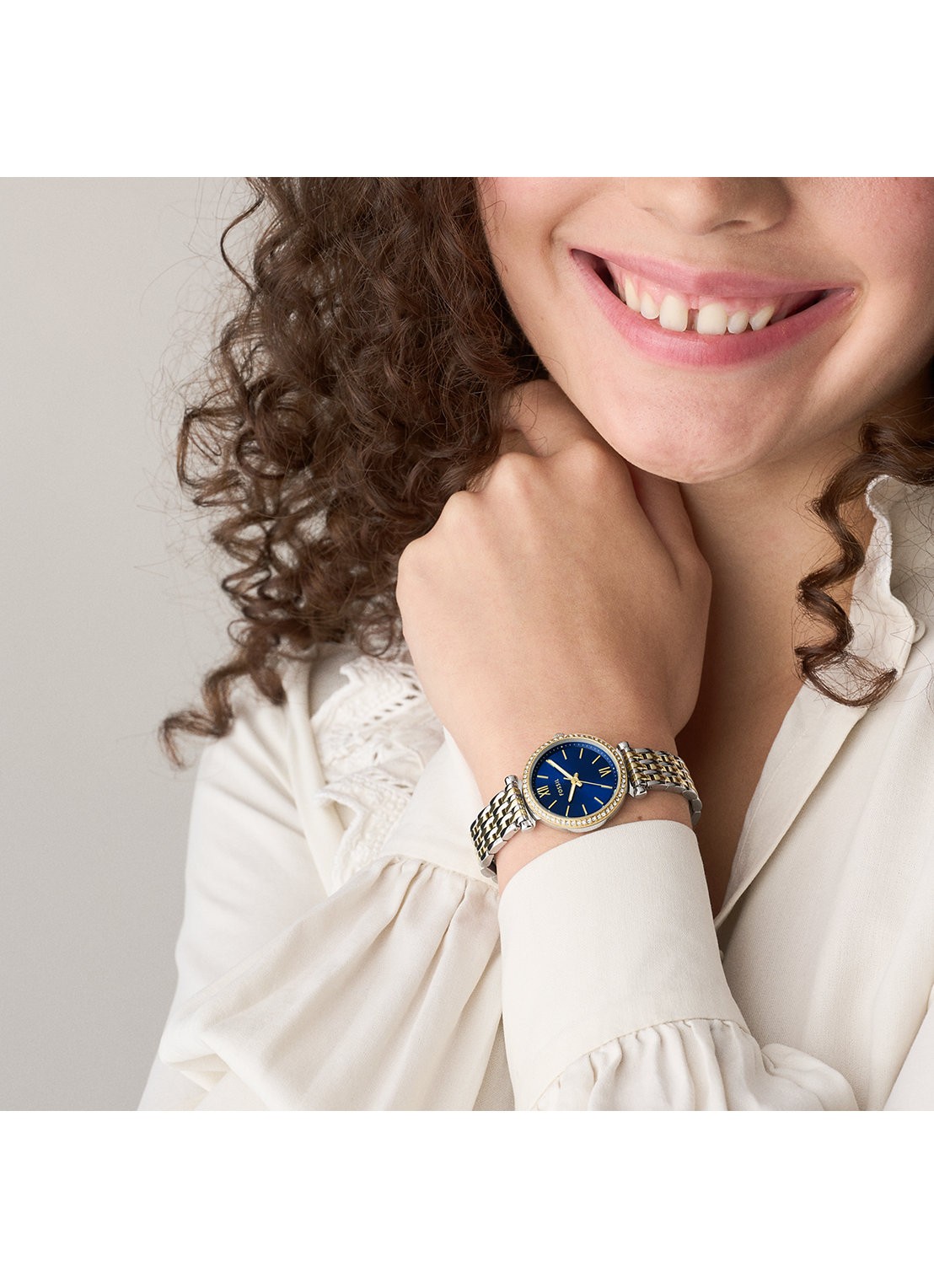 Fossil Carlie horloge ES5438 - detail 5 zilver