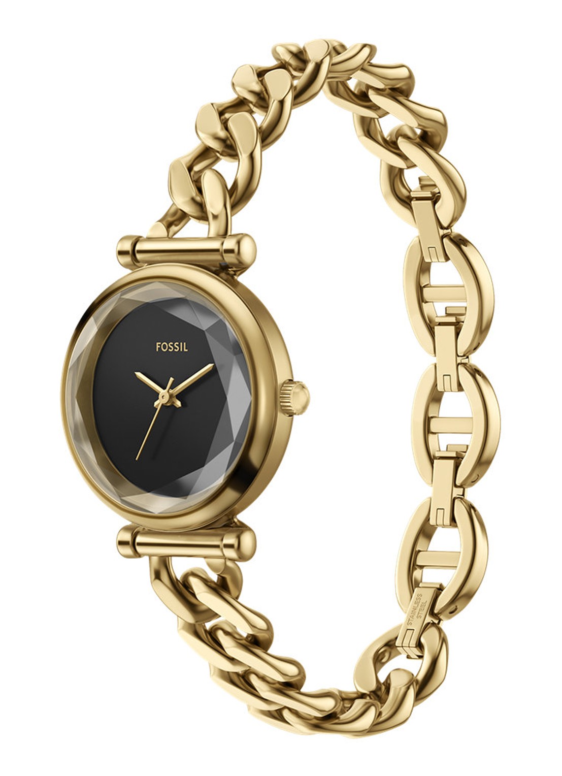 Fossil Carlie horloge ES5440 - detail 5 goud
