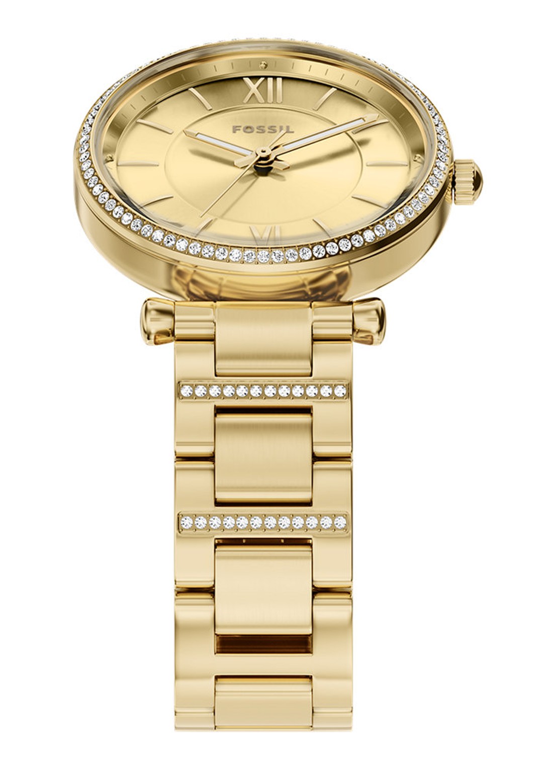 Fossil Carlie horloge ES5465 - detail 4 goud