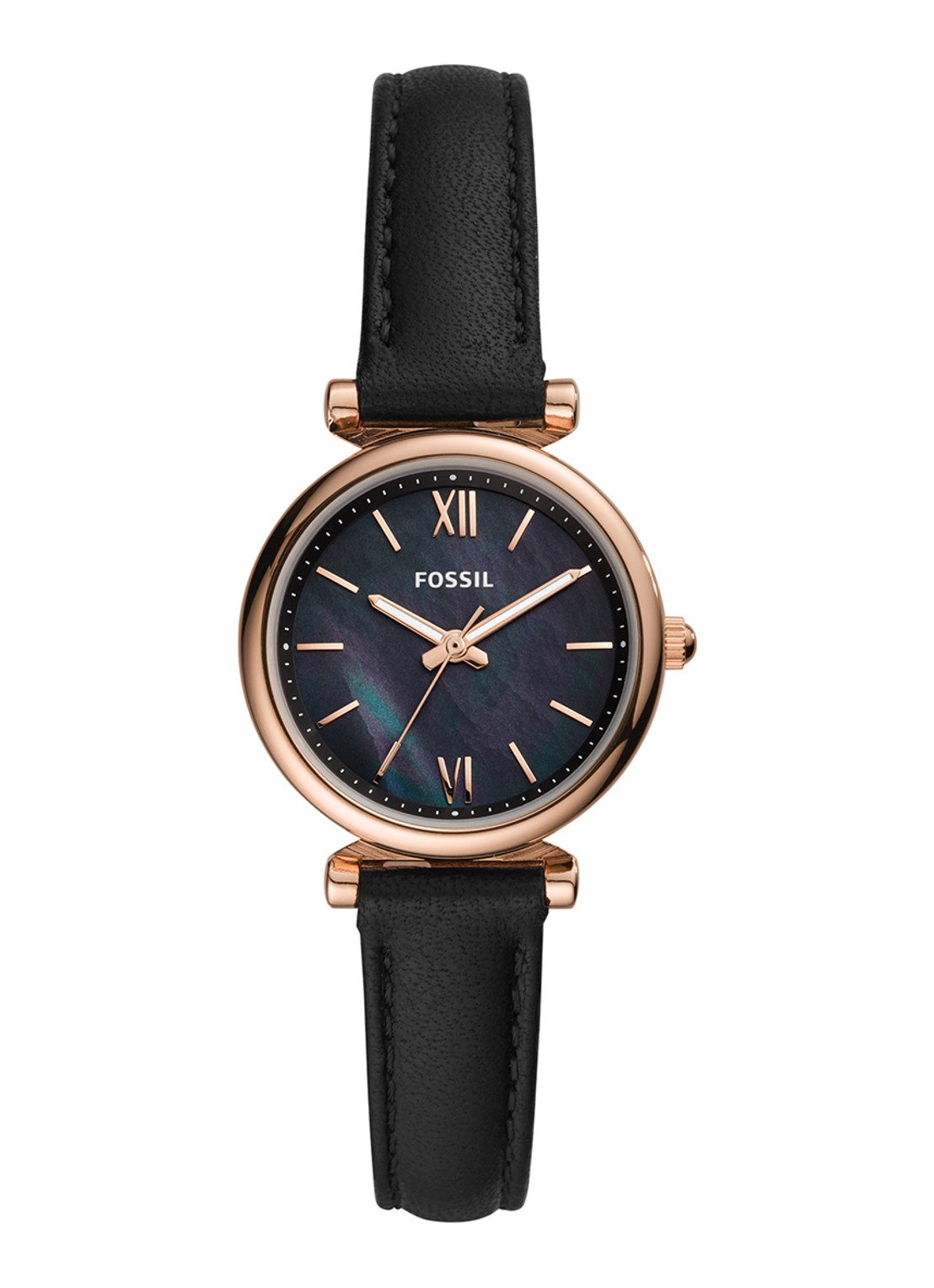 Fossil Carlie Mini horloge ES4700 - voorkant roségoud