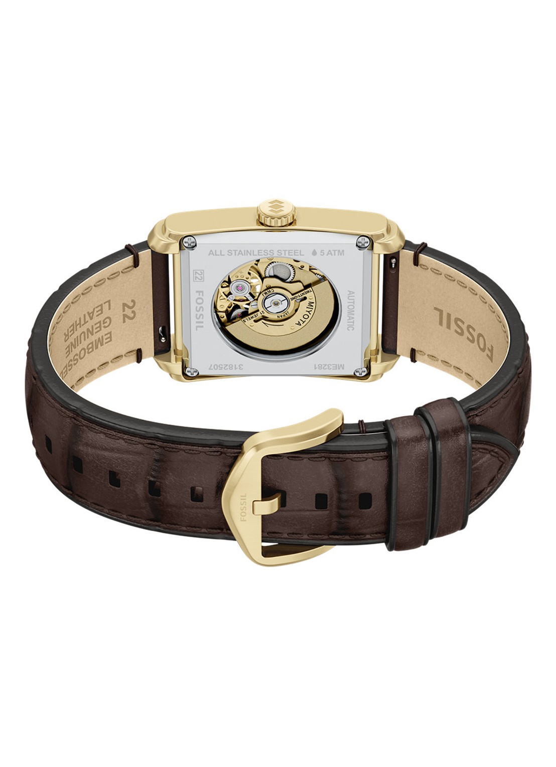 Fossil Carraway horloge ME3281 - detail 3 goud