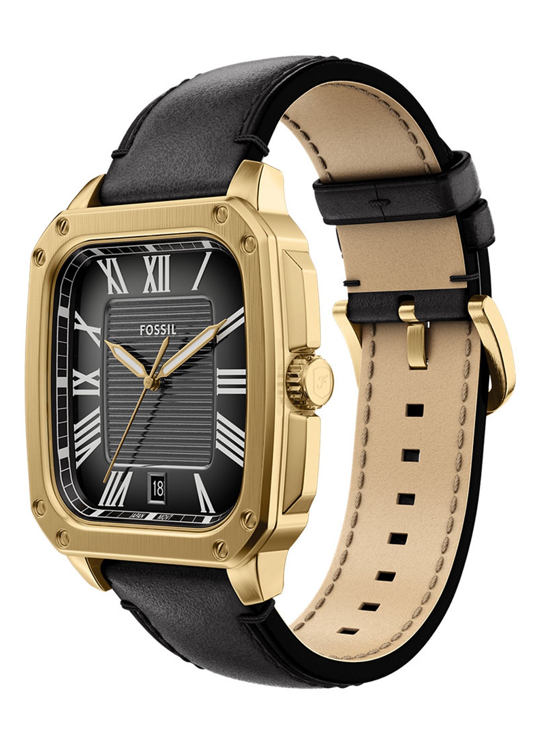 Fossil Crosby horloge FS6151 - detail 5 goud