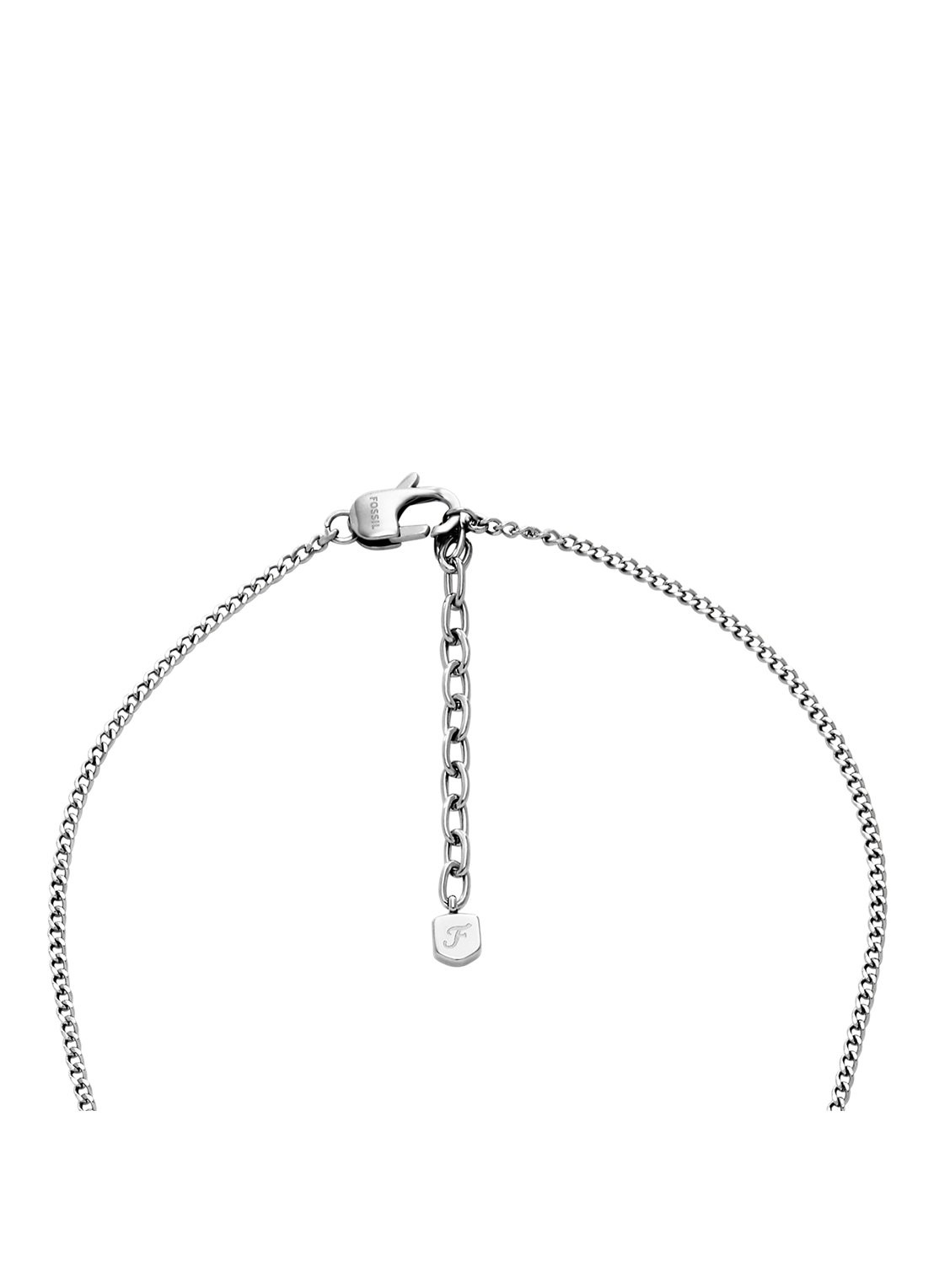 Fossil Drew ketting met hanger JF04850998 - detail 3 zilver