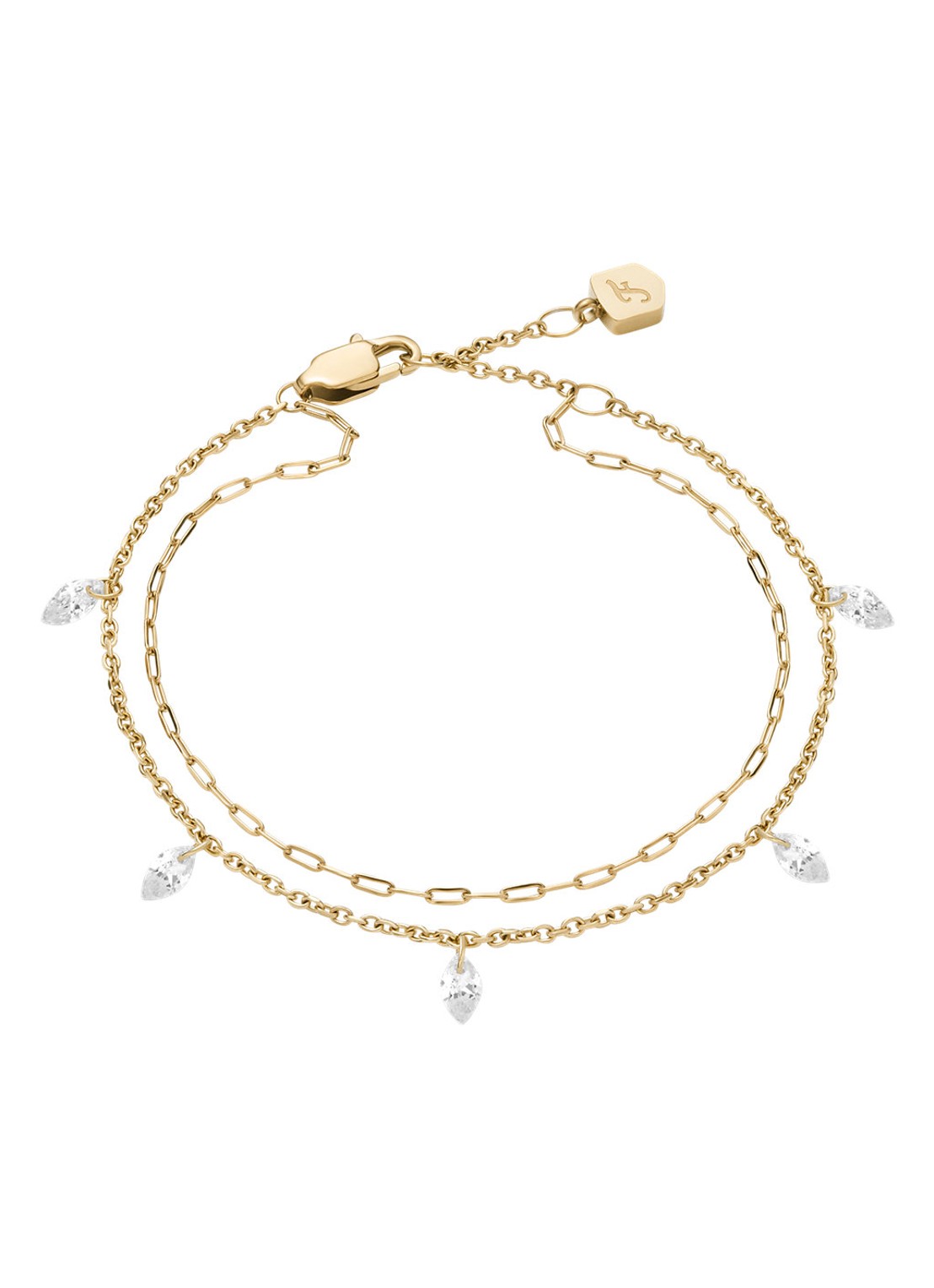Fossil Ellis armband JF04895710 - voorkant 5 goud