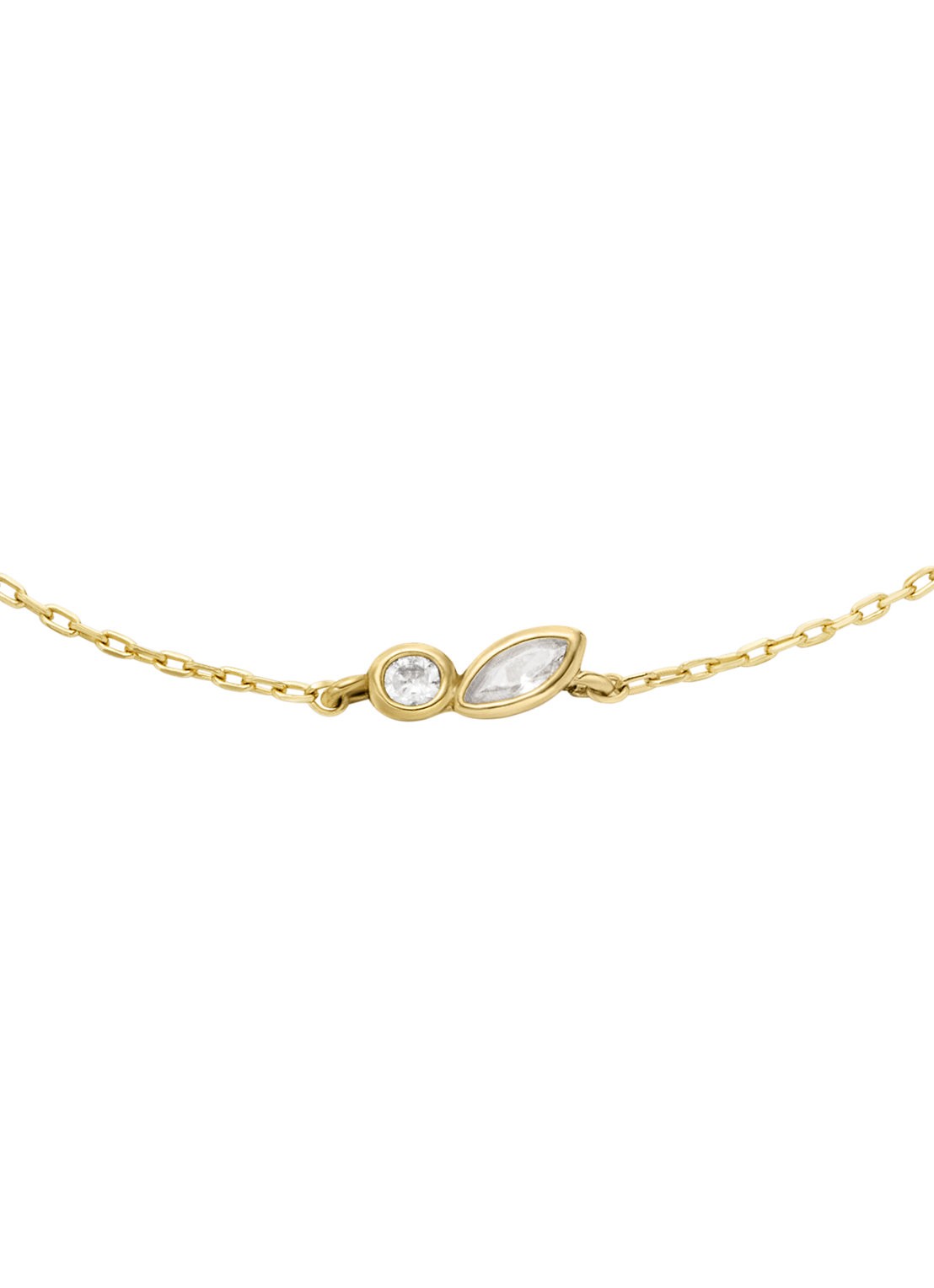 Fossil Ellis armband met zirkonia JA7288710 - detail goud
