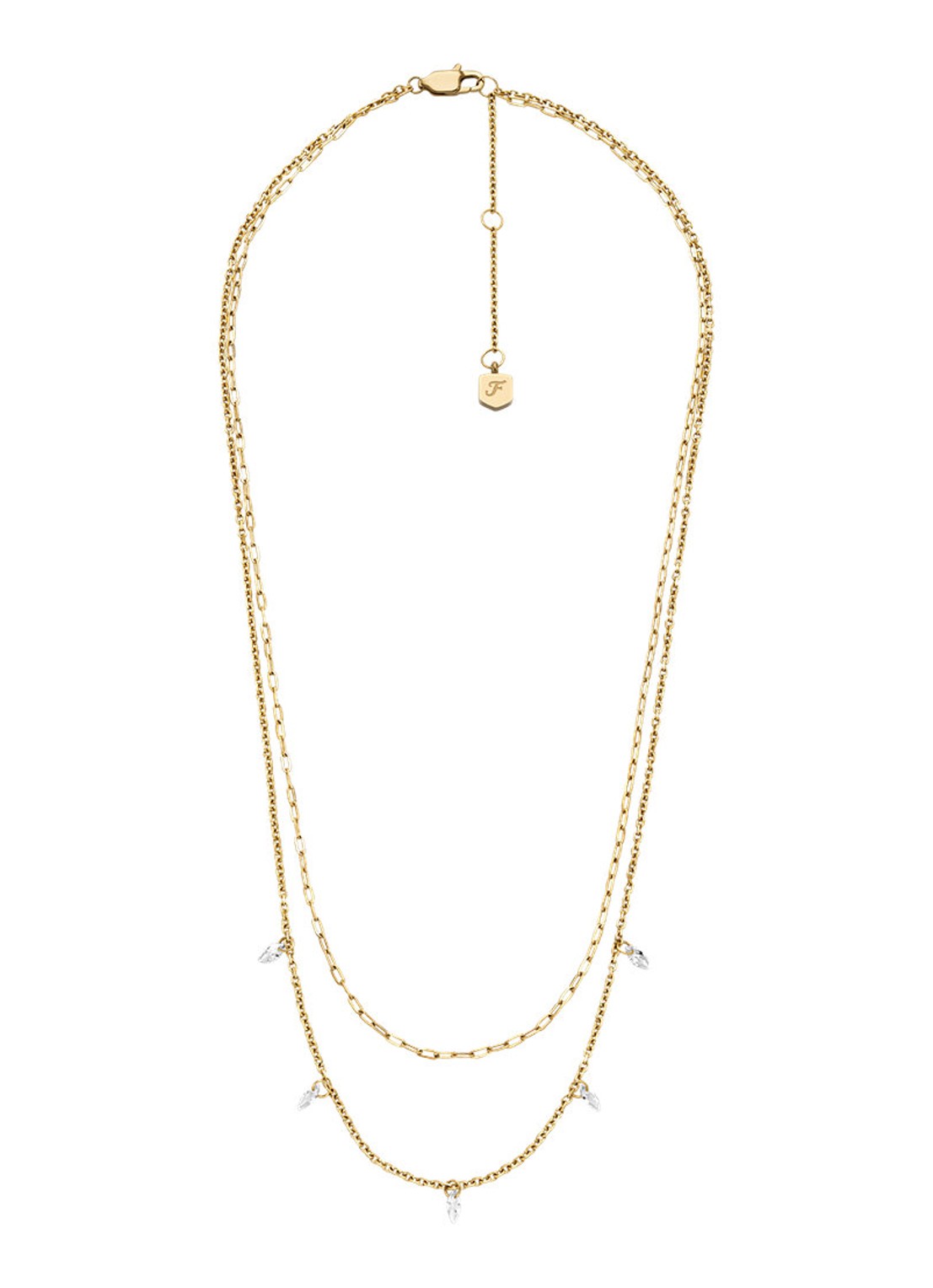 Fossil Ellis ketting  JF04894710 - detail 2 goud