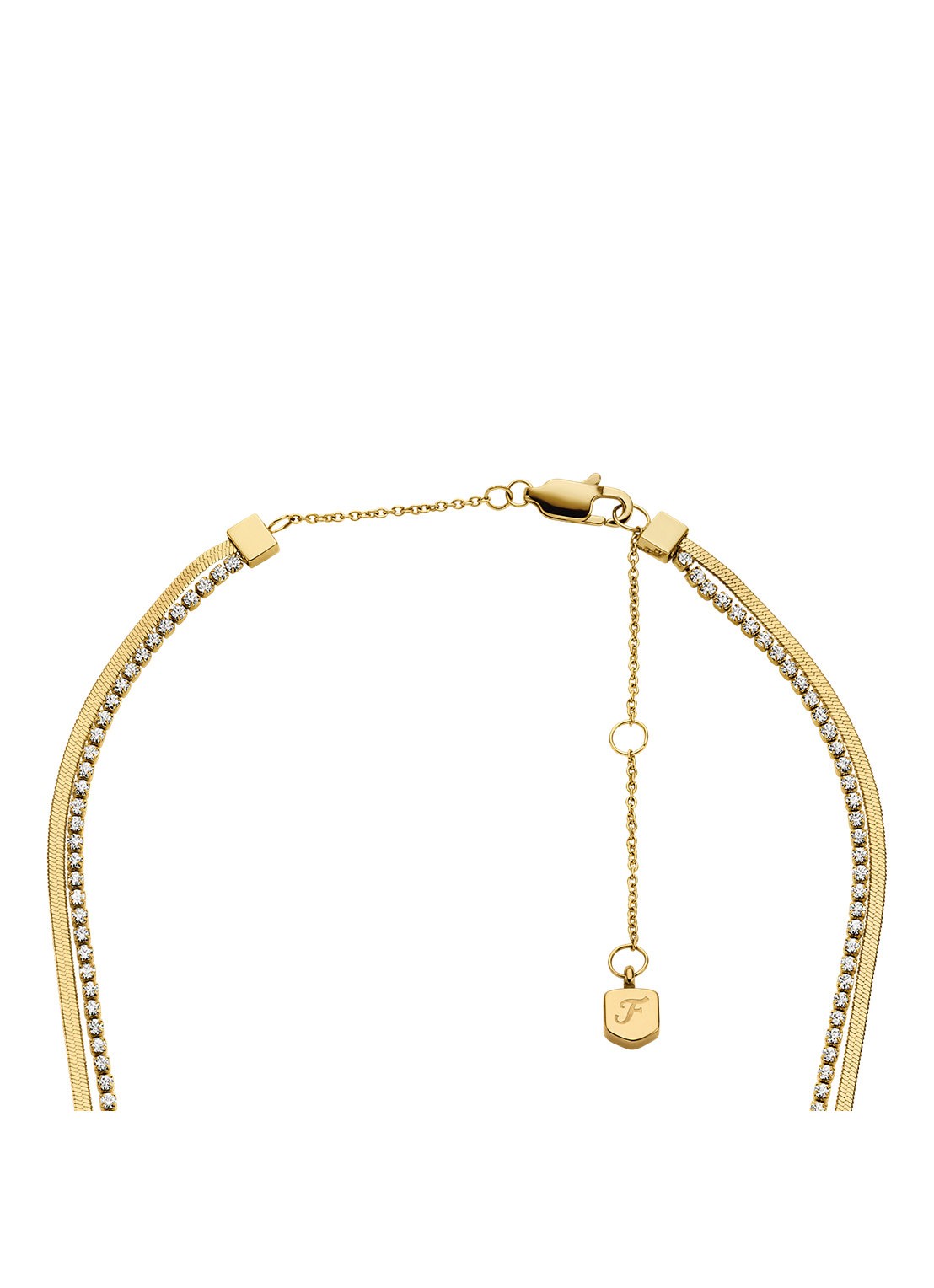 Fossil Ellis ketting JF04939710 - detail 3 goud