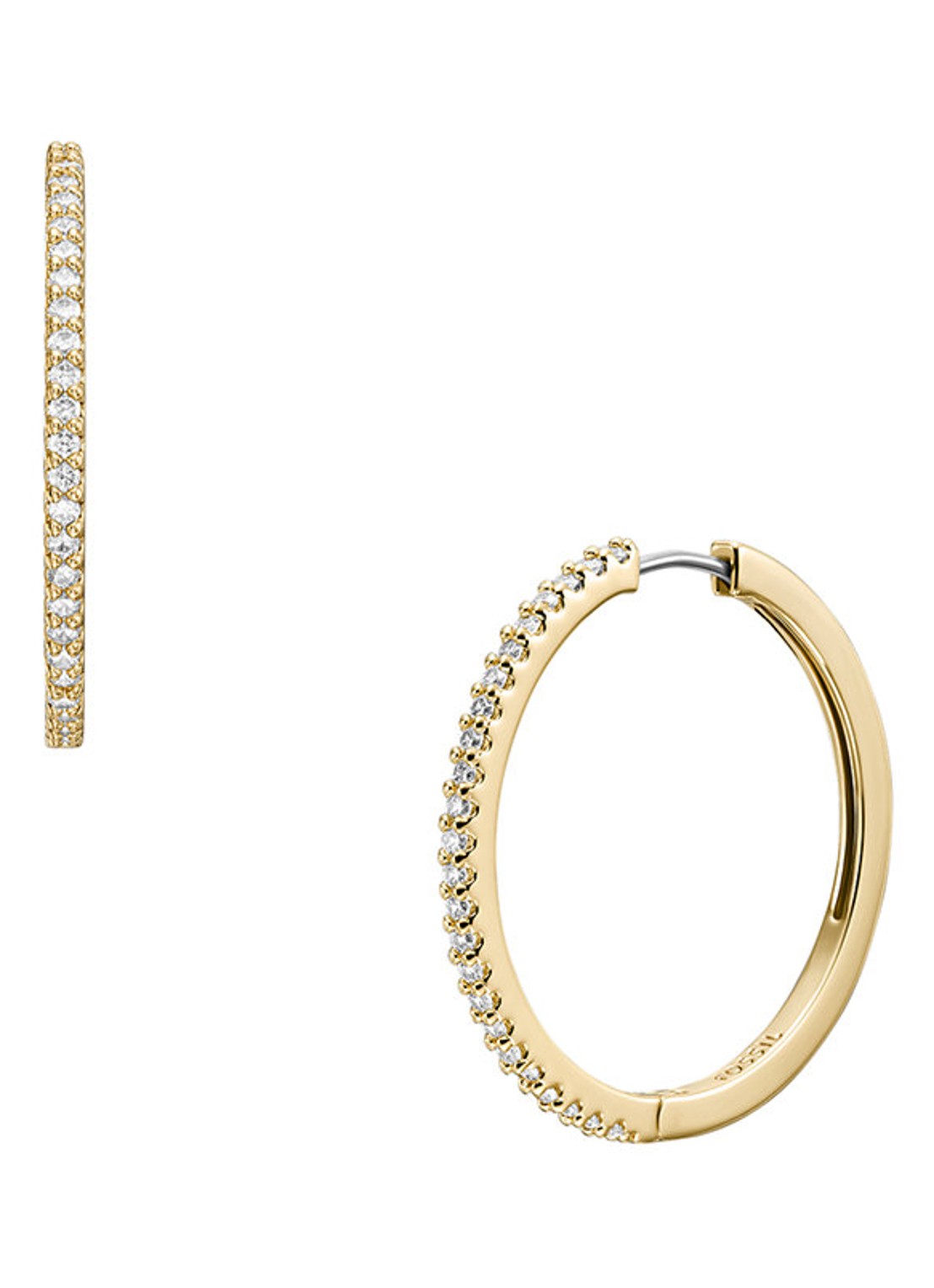 Fossil Ellis oorringen met zirkonia JA7261710 - detail 3 goud