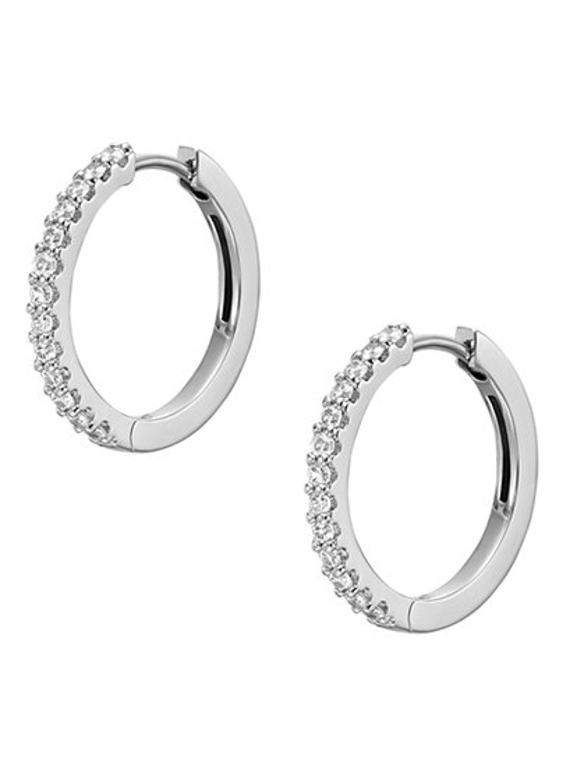 Fossil Ellis oorringen met zirkonia JF04802040 - detail 4 zilver