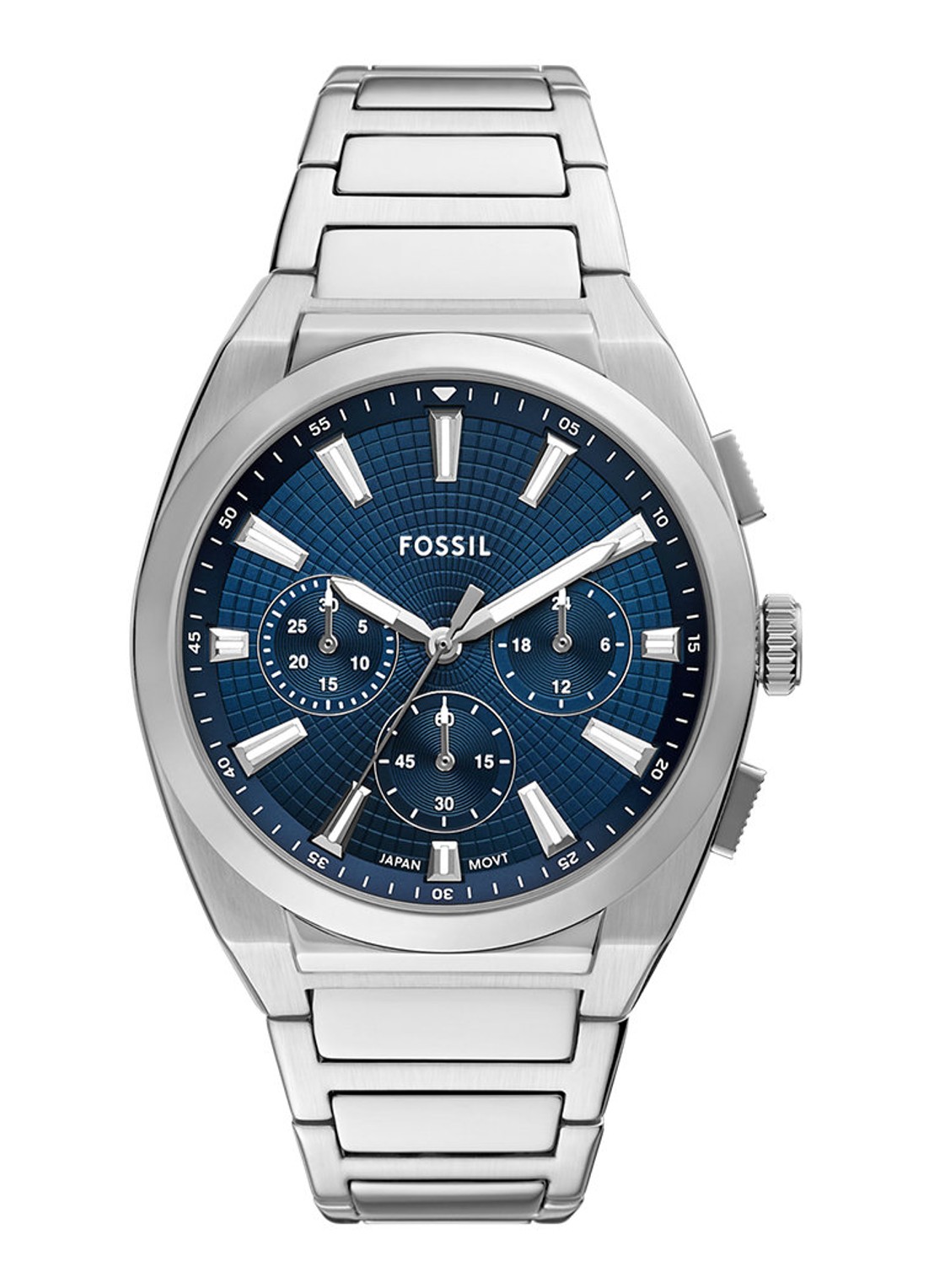 Fossil Everett horloge FS6104 - voorkant zilver