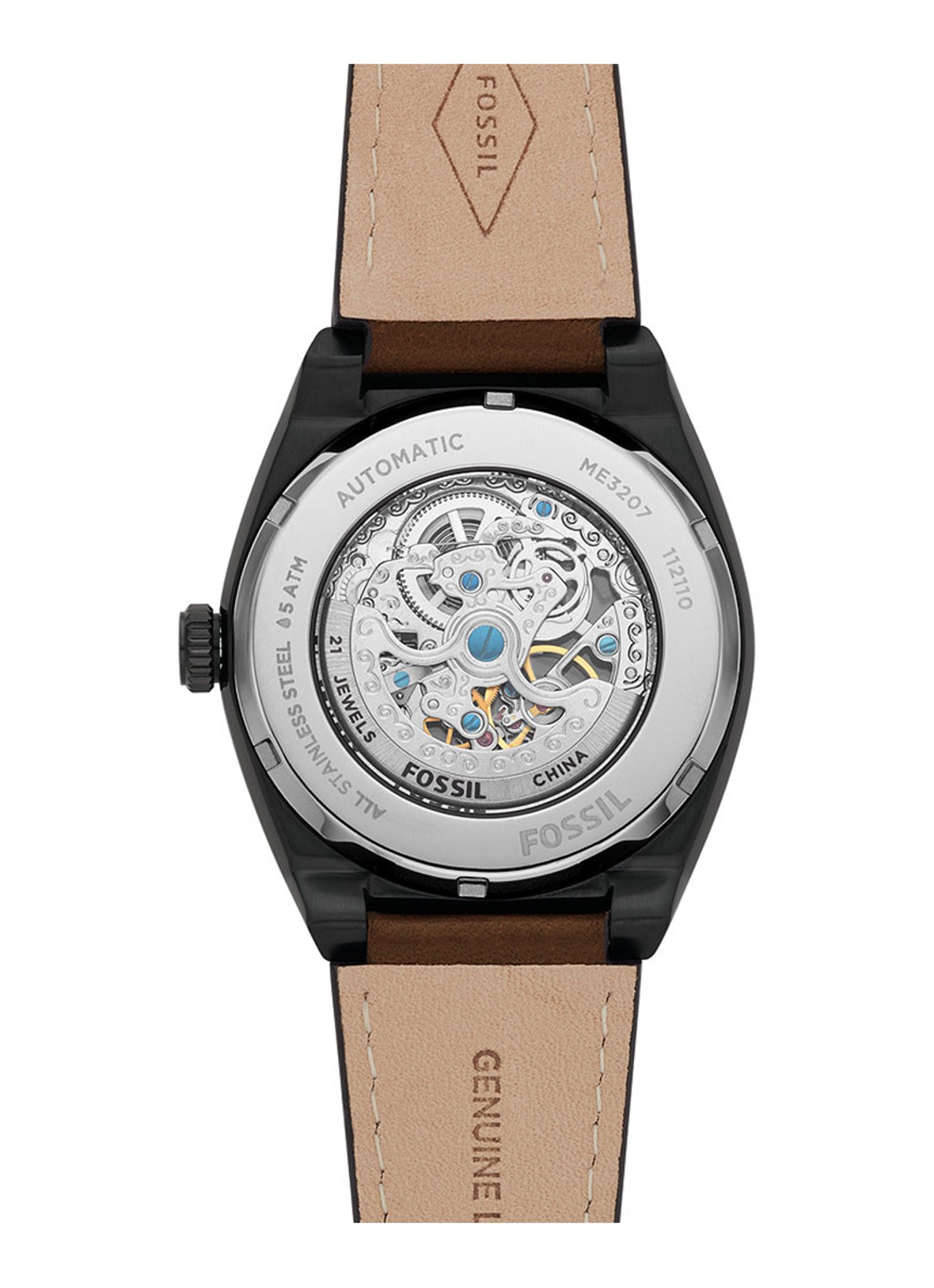 Fossil Everett horloge ME3207 - detail 4 zwart