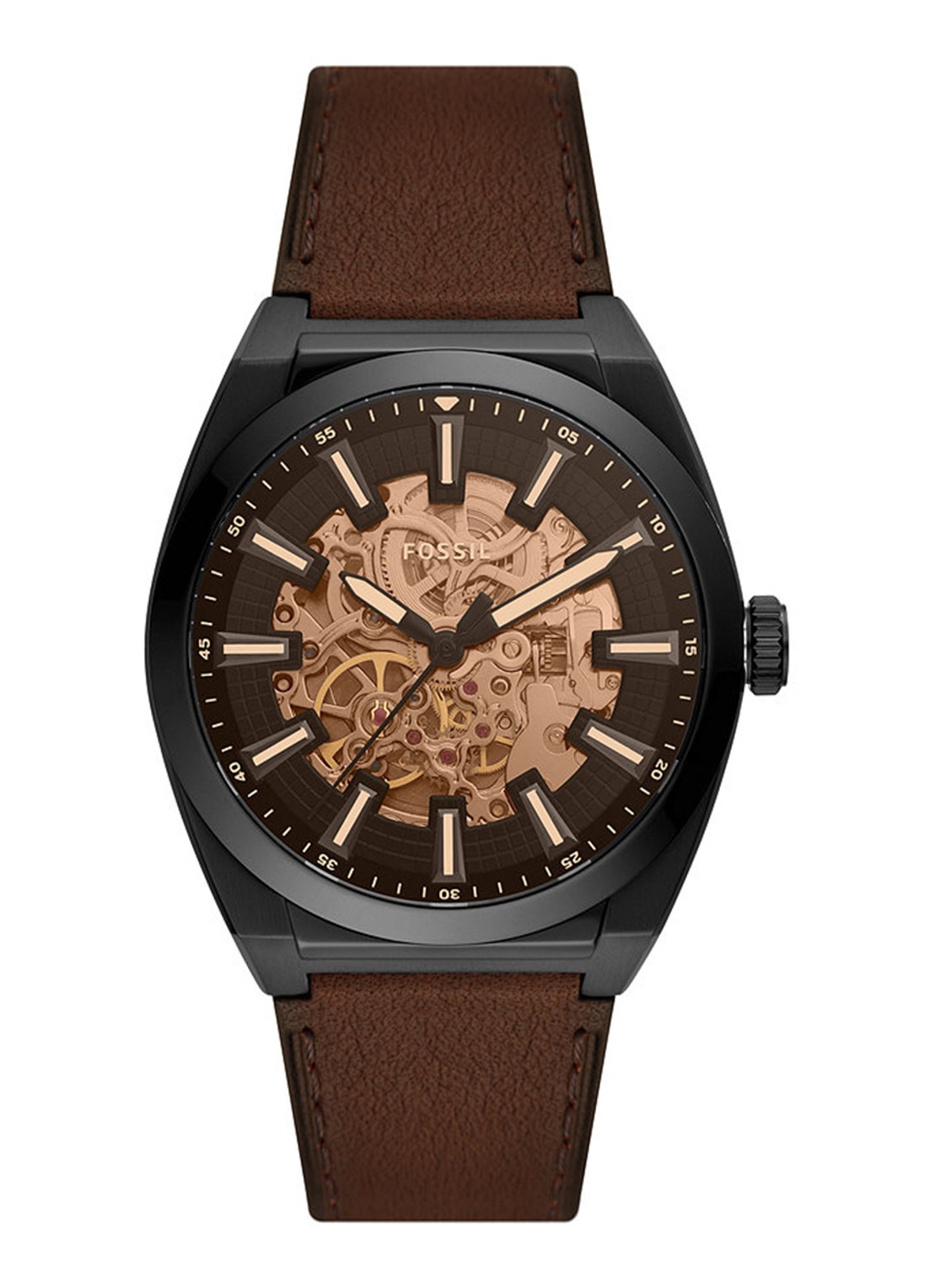 Fossil Everett horloge ME3207 - voorkant zwart