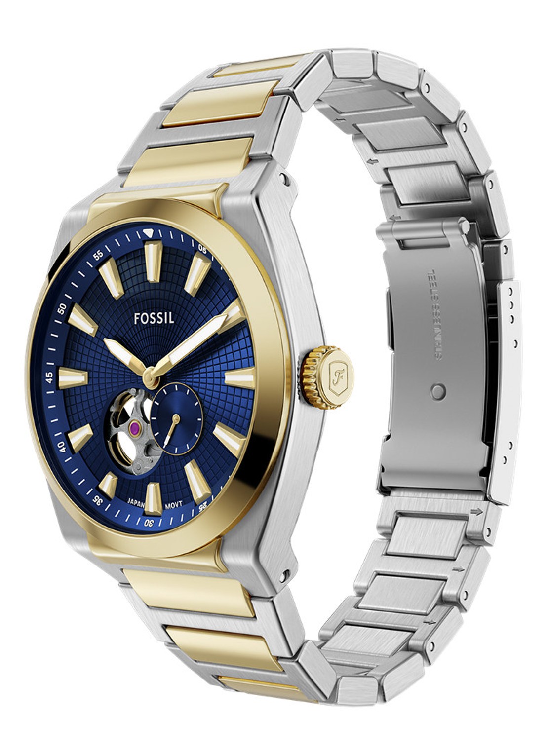 Fossil Everett horloge ME3275 - detail 4 zilver