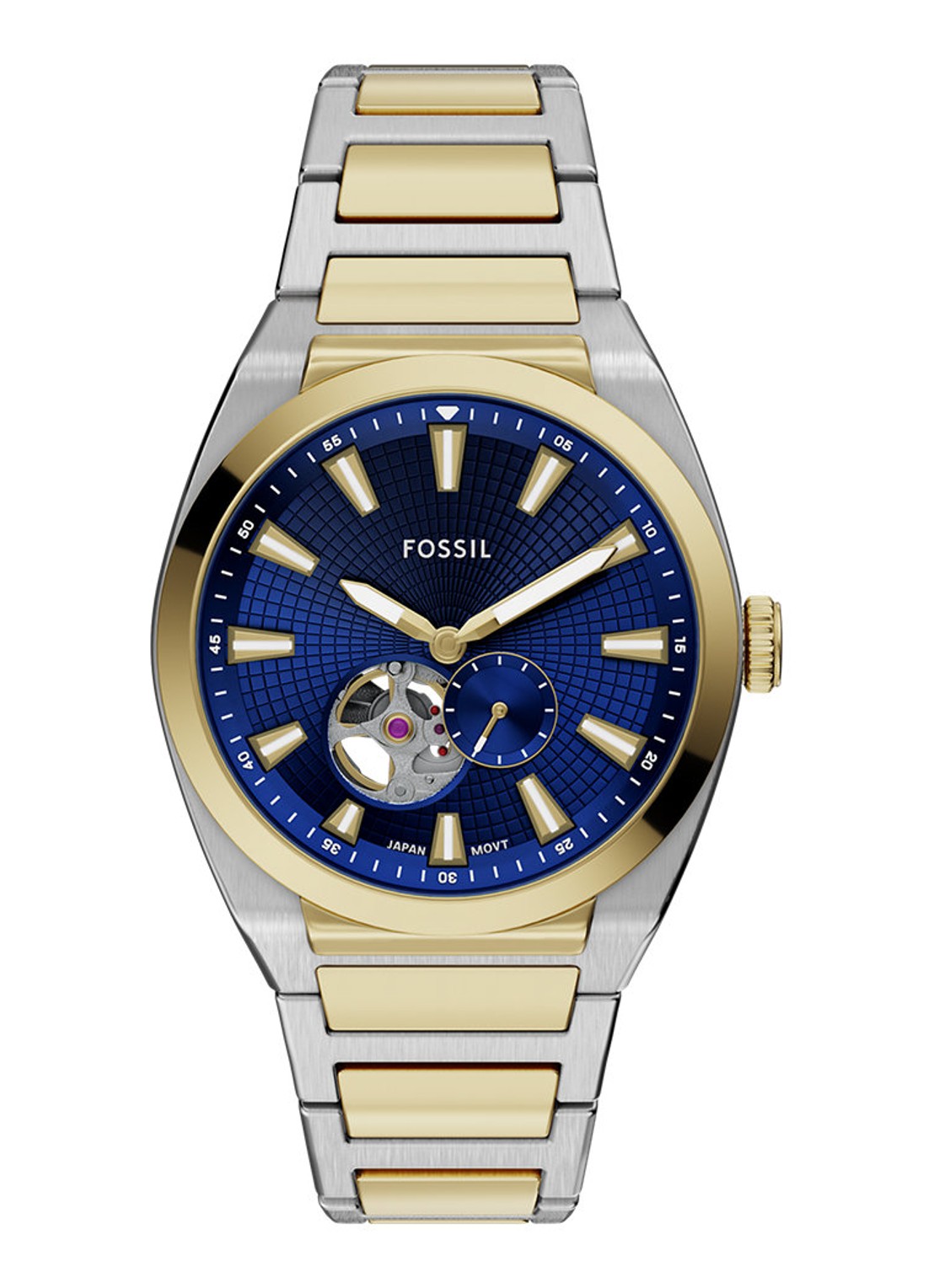 Fossil Everett horloge ME3275 - voorkant 6 zilver