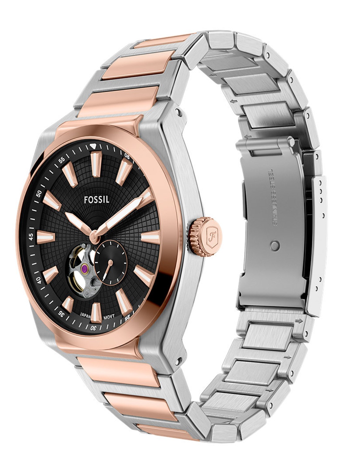 Fossil Everett horloge ME3277 - detail 4 roségoud