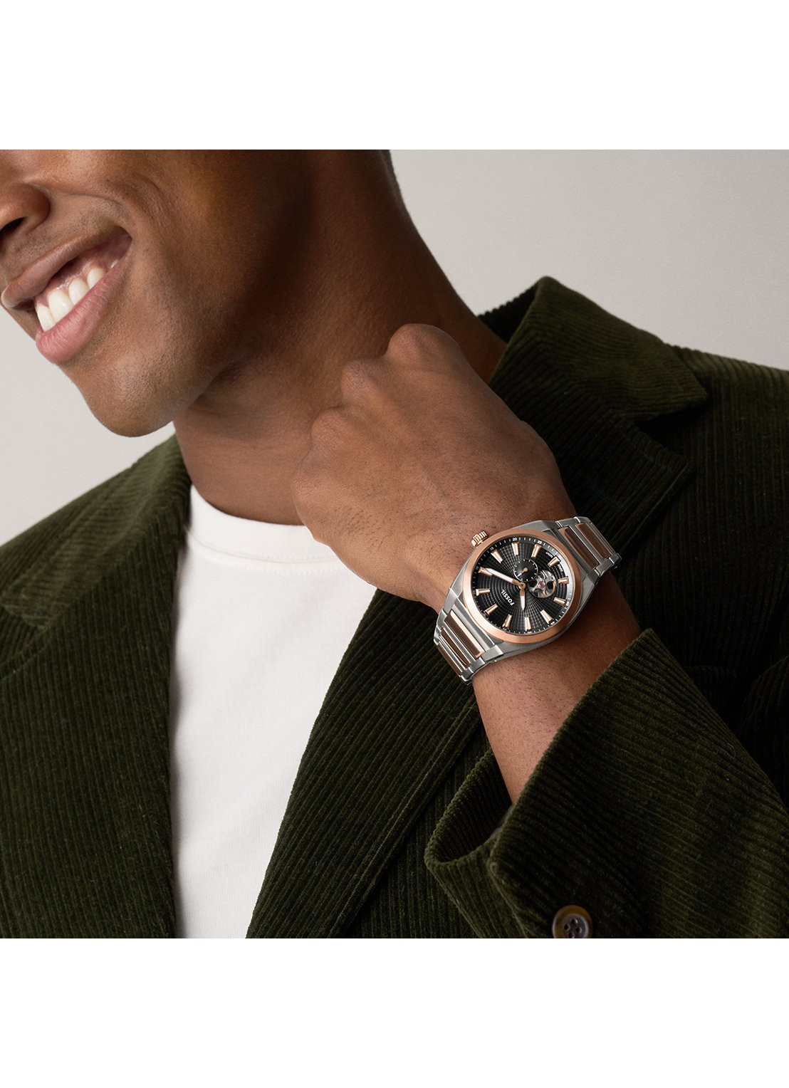 Fossil Everett horloge ME3277 - detail 5 roségoud