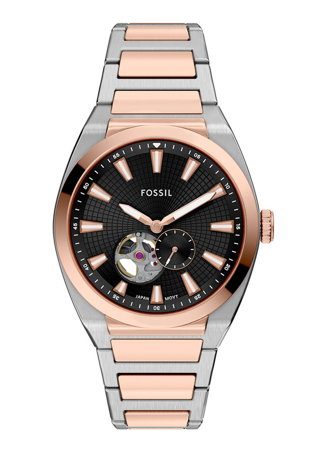 Fossil Everett horloge ME3277 - voorkant 6 roségoud