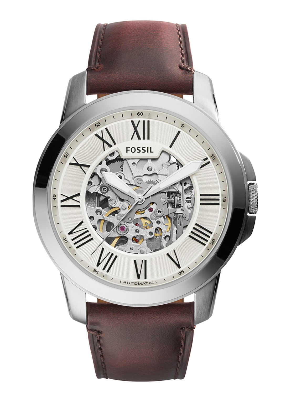 Fossil Grant horloge ME3099 - voorkant 3 zilver