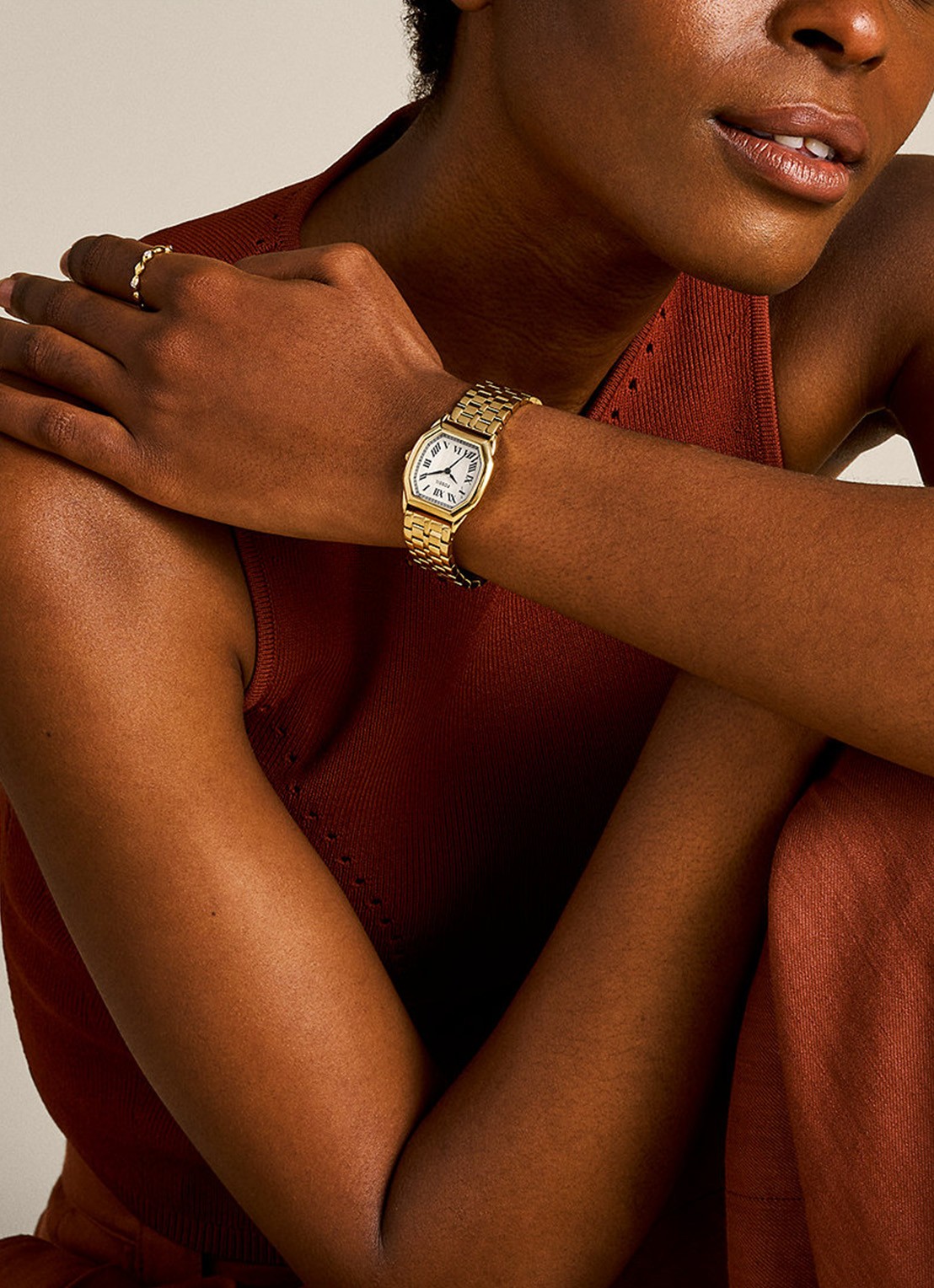 Fossil Harlow horloge ES5361 - detail 4 goud
