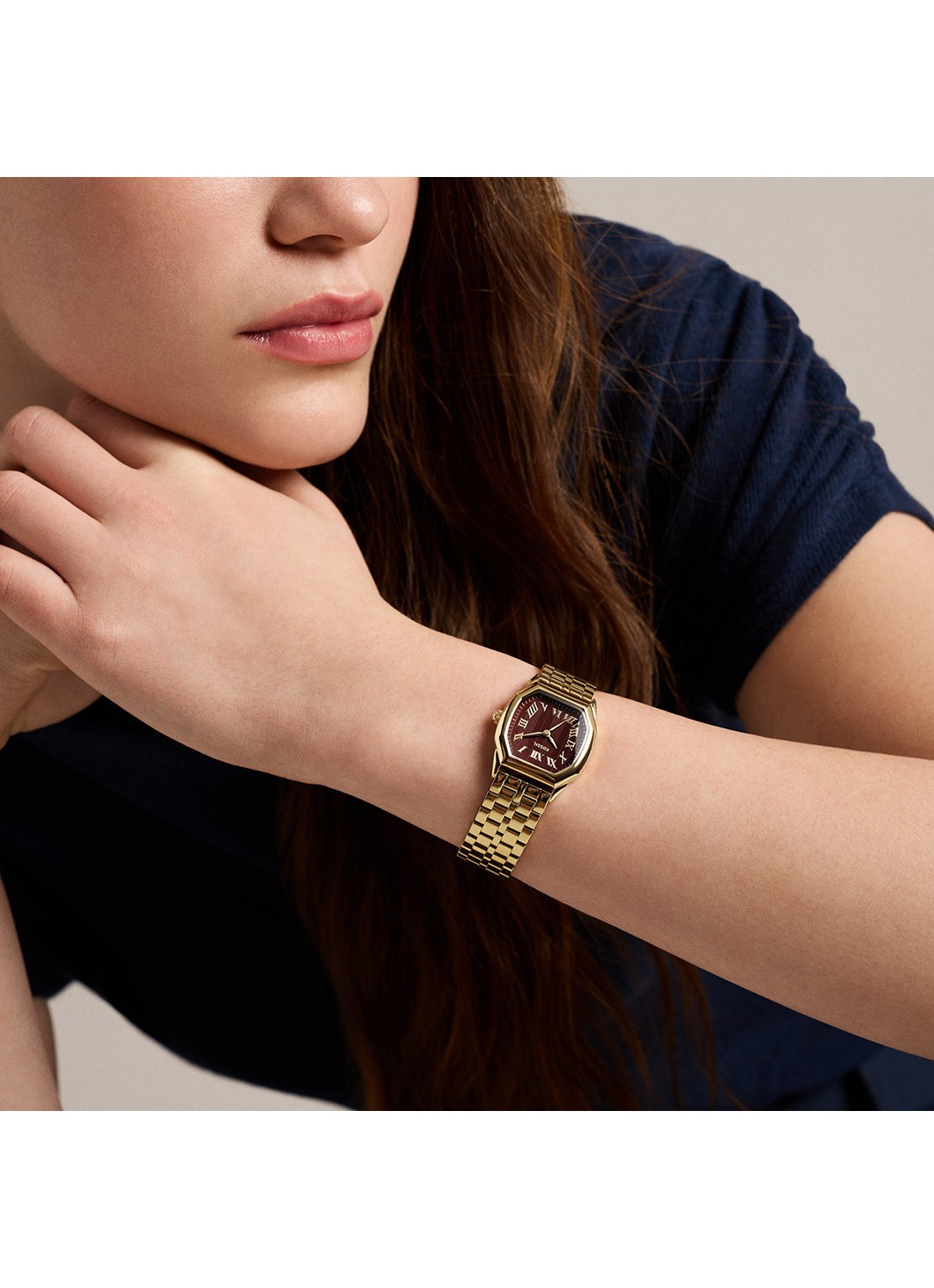 Fossil Harlow horloge ES5511 - detail 4 goud