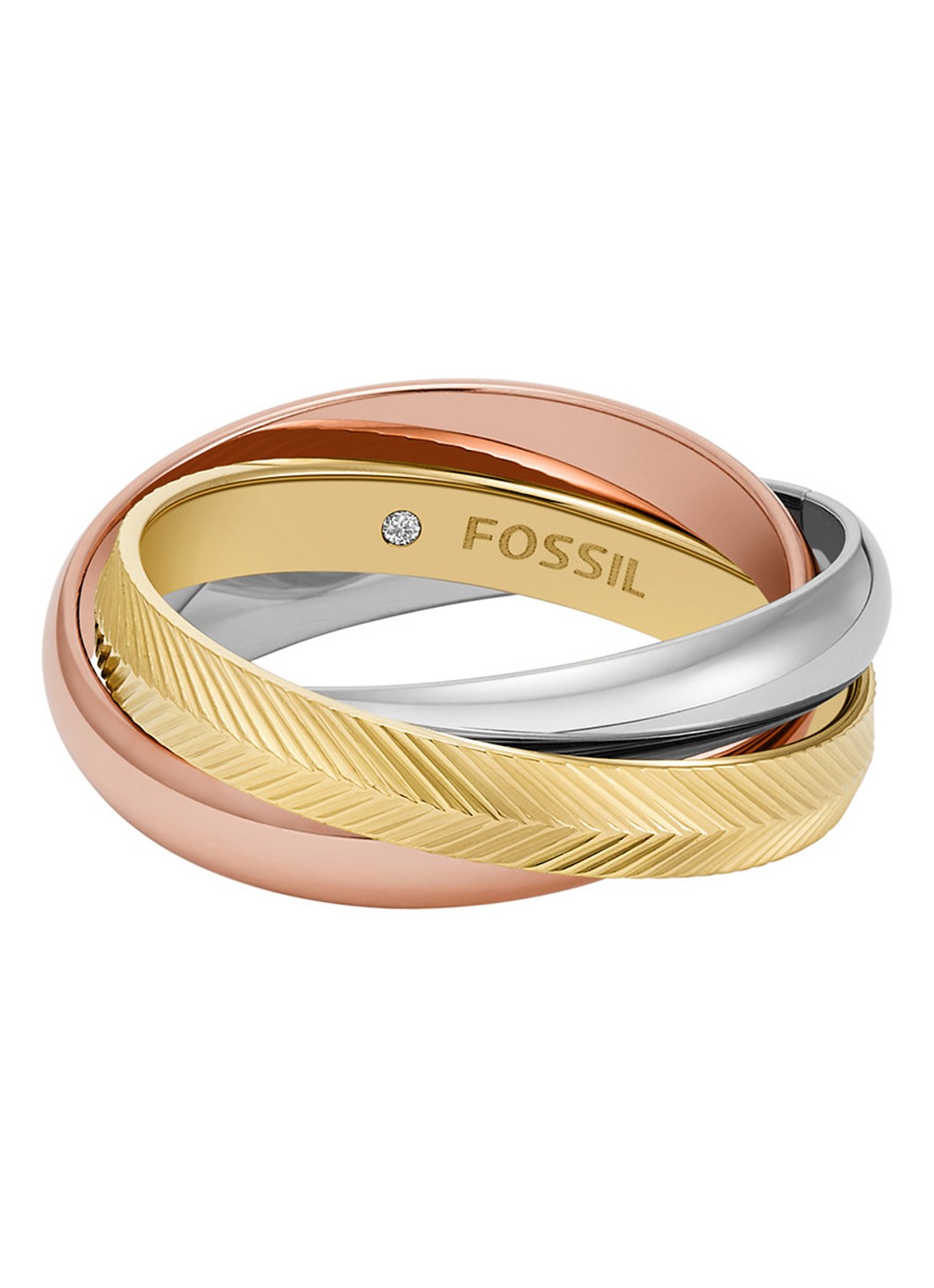 Fossil Harlow ring verguld JF04807998 - detail goud