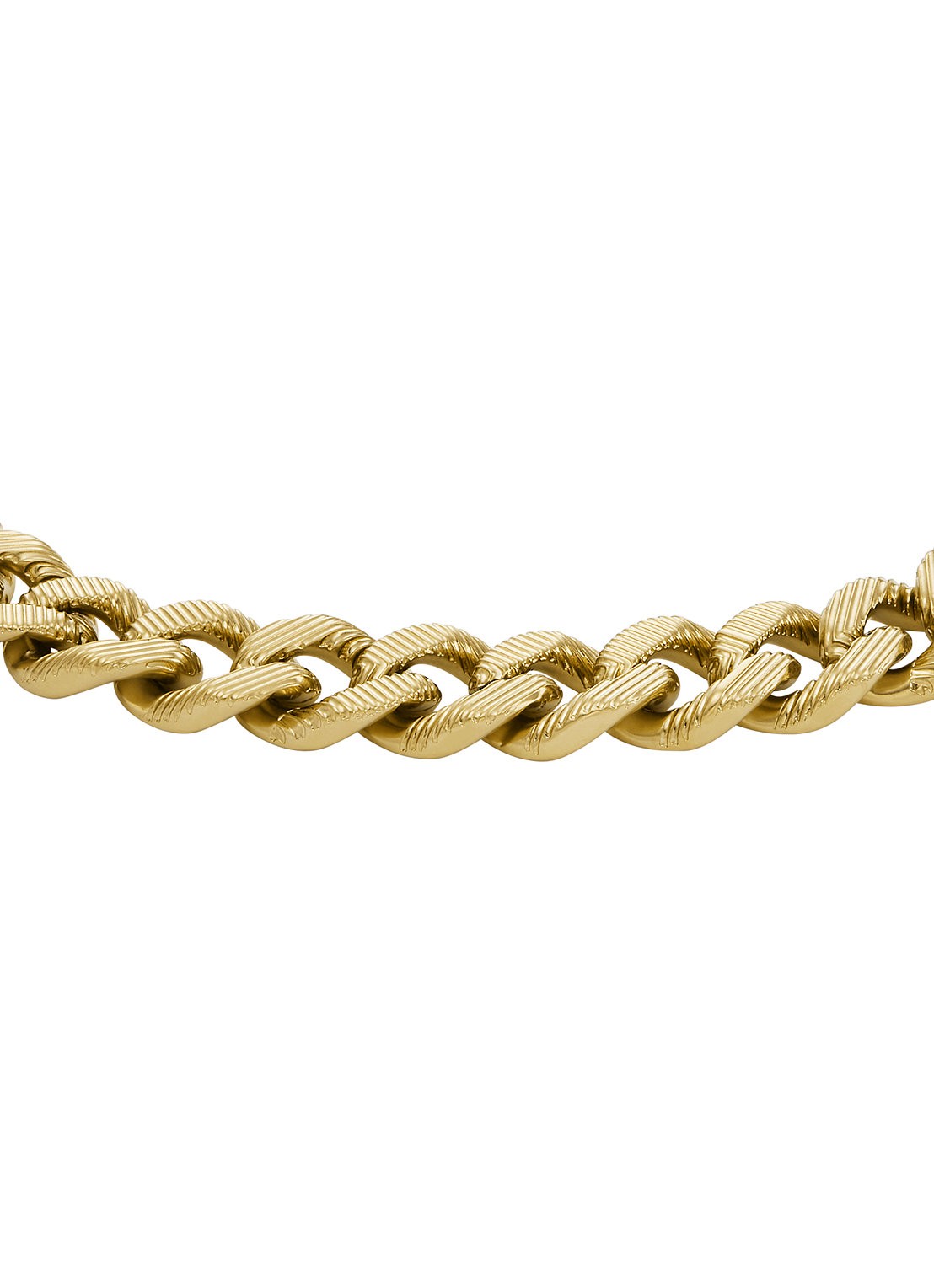 Fossil Harlow schakelarmband JF04698710 - detail goud