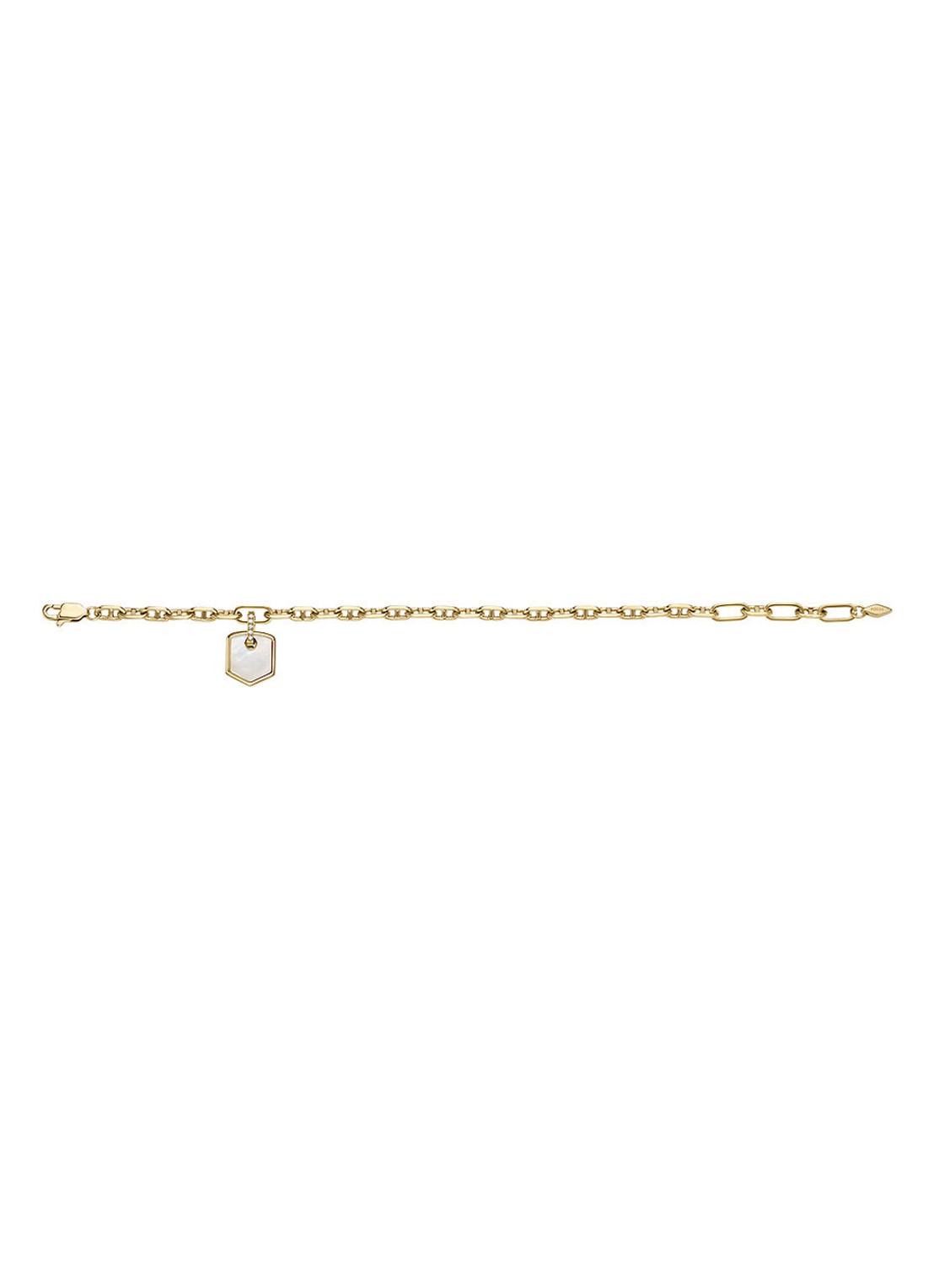 Fossil Heritage bedelarmband met parelmoer en agaat JA7210710 - detail 5 goud