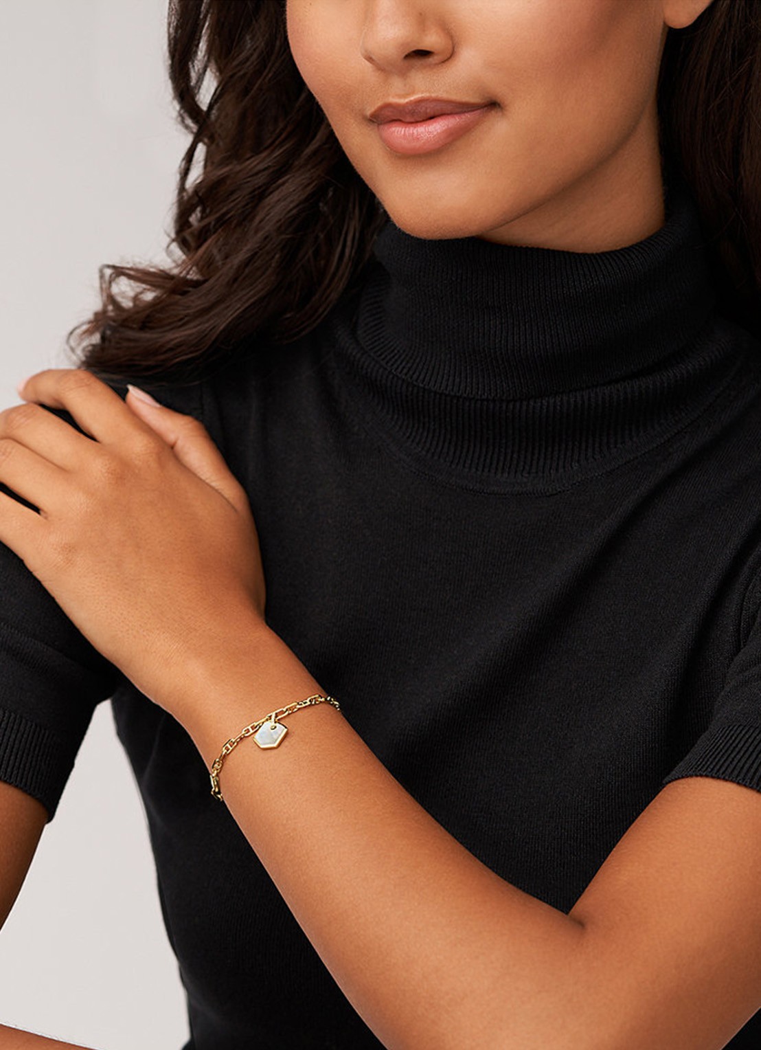 Fossil Heritage bedelarmband met parelmoer en agaat JA7210710 - detail 6 goud
