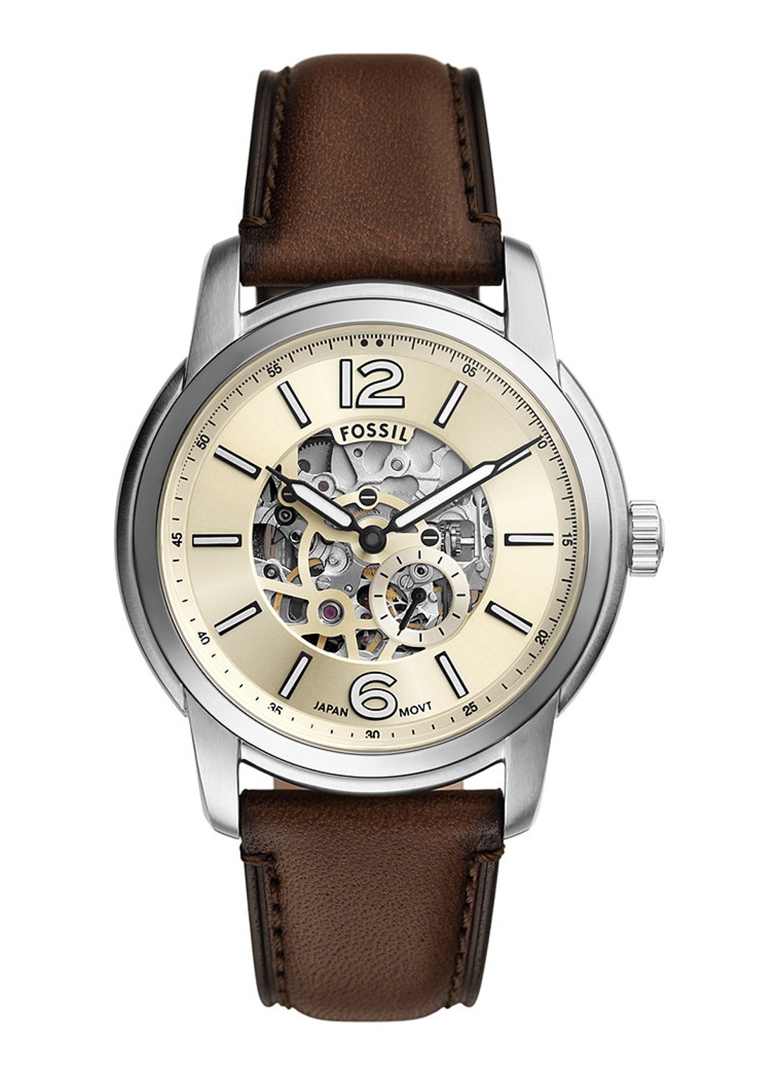 Fossil Heritage horloge ME3264 - voorkant zilver
