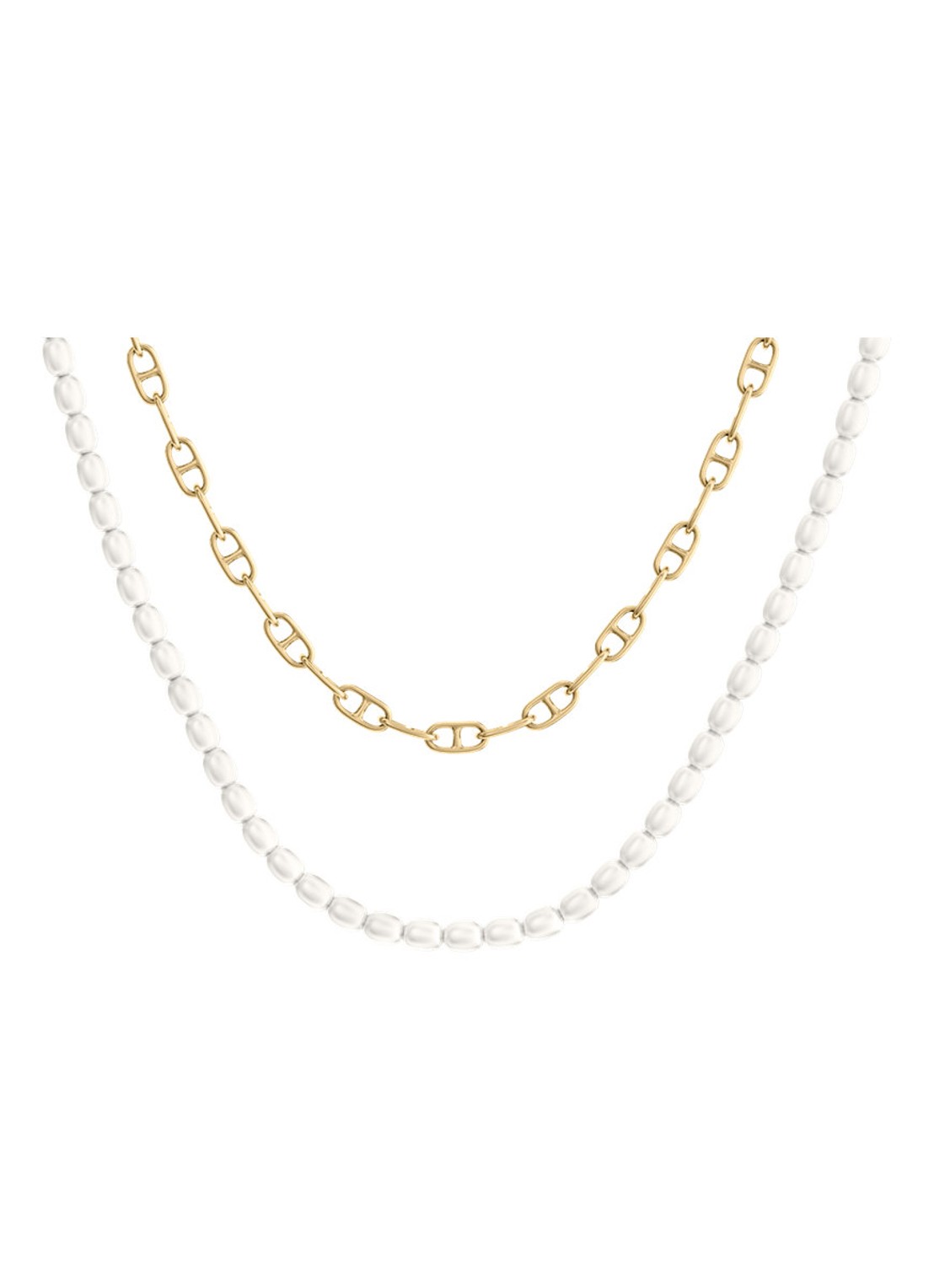 Fossil Heritage ketting verguld  JA7321710 - detail 2 goud