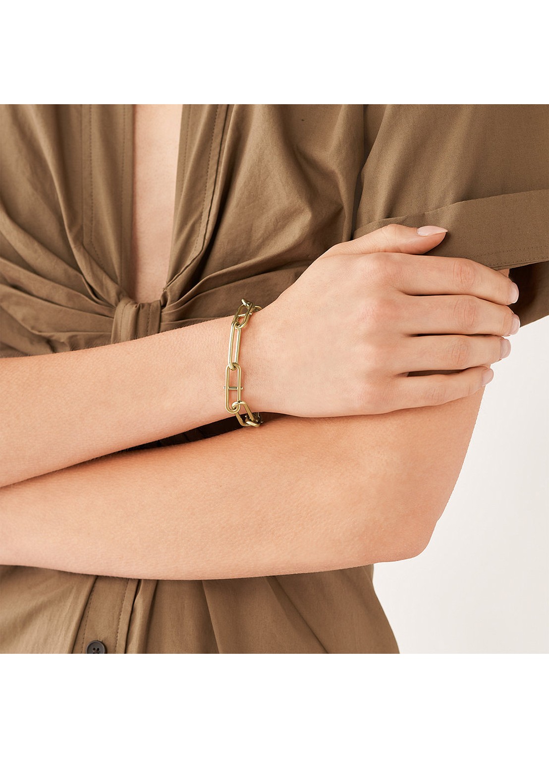Fossil Heritage schakelarmband JF04234710 - detail 5 goud