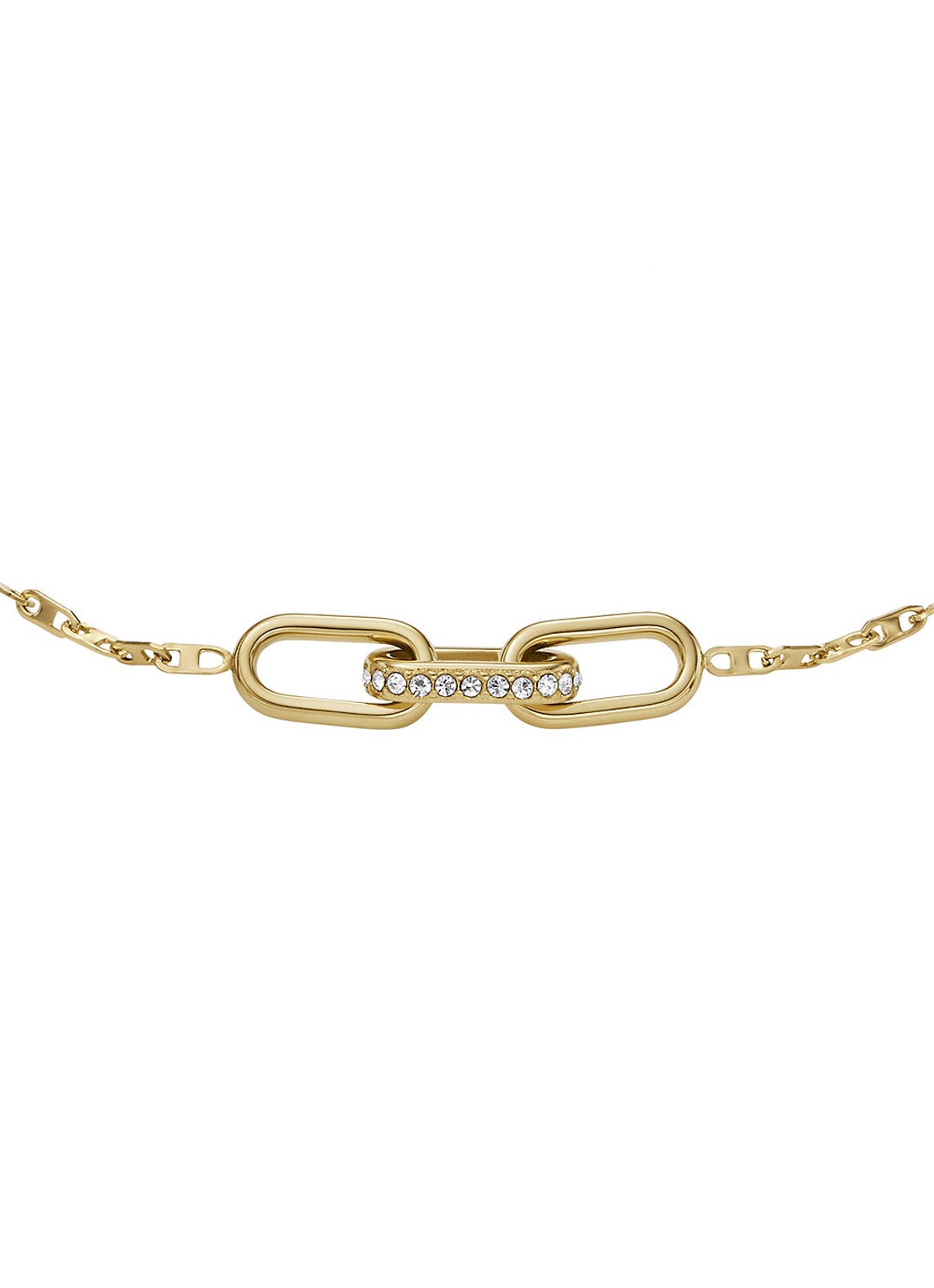 Fossil Heritage schakelarmband met glassteen JF04525710 - detail 3 goud