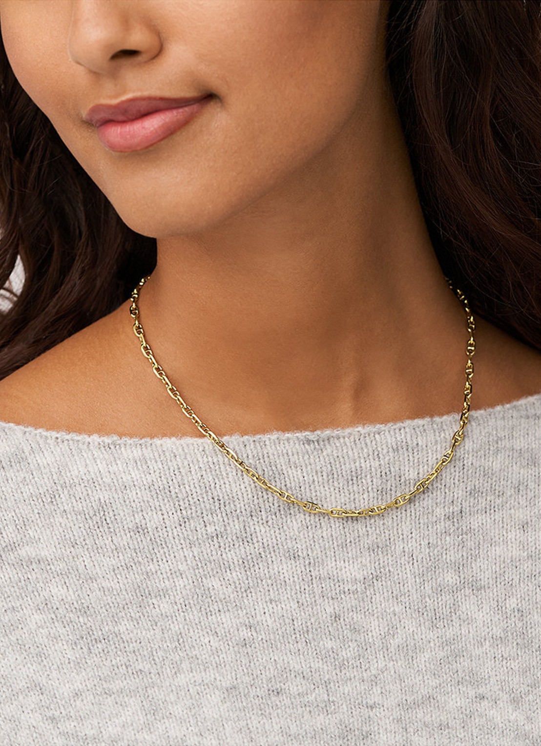 Fossil Heritage schakelketting JA7209710 - voorkant 2 goud