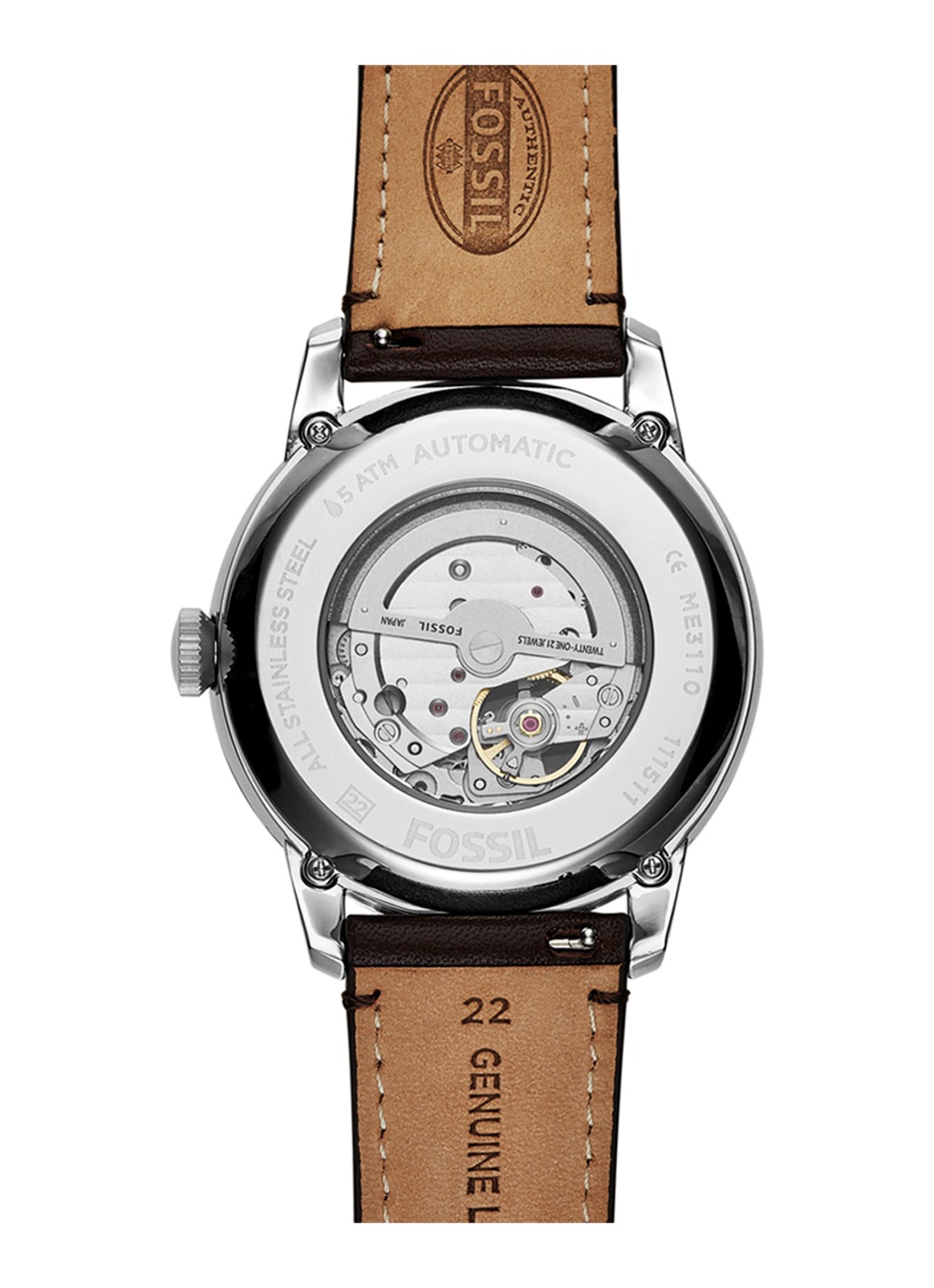 Fossil Horloge Townsman ME3110 - detail 3 zilver