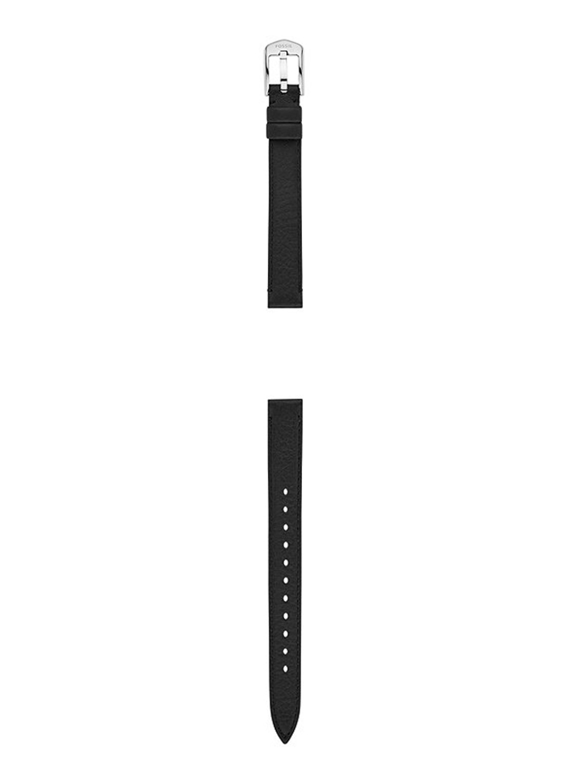Fossil Horlogeband van leer S121036 - detail zwart