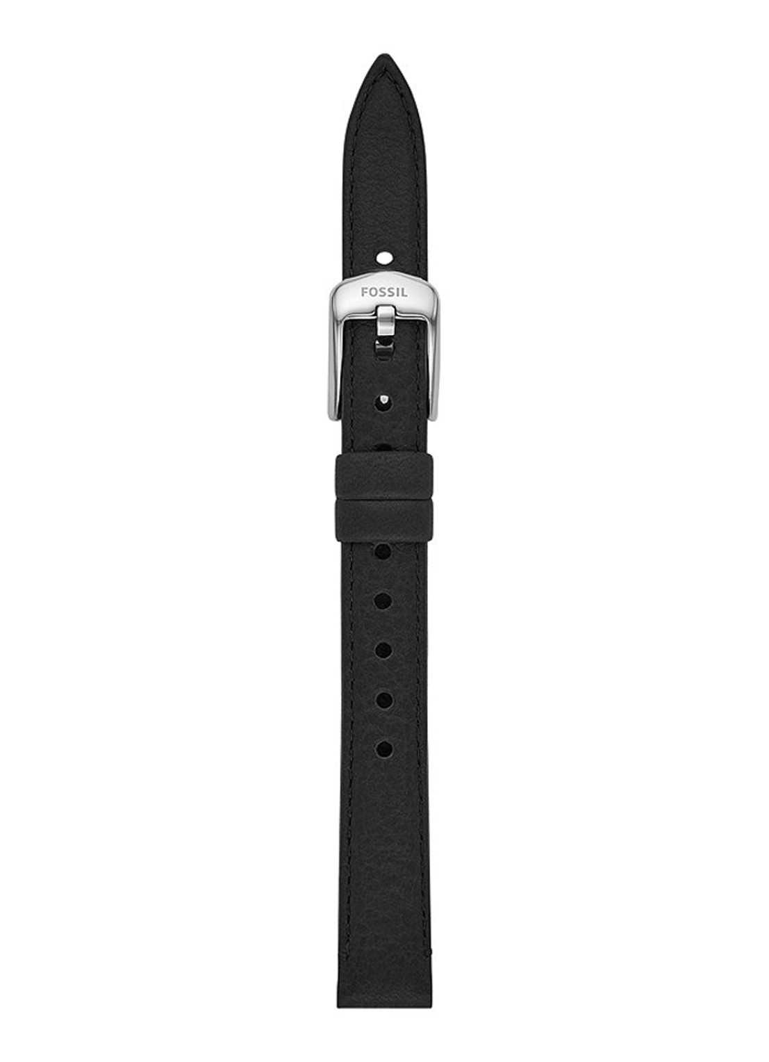 Fossil Horlogeband van leer S121036 - voorkant 3 zwart