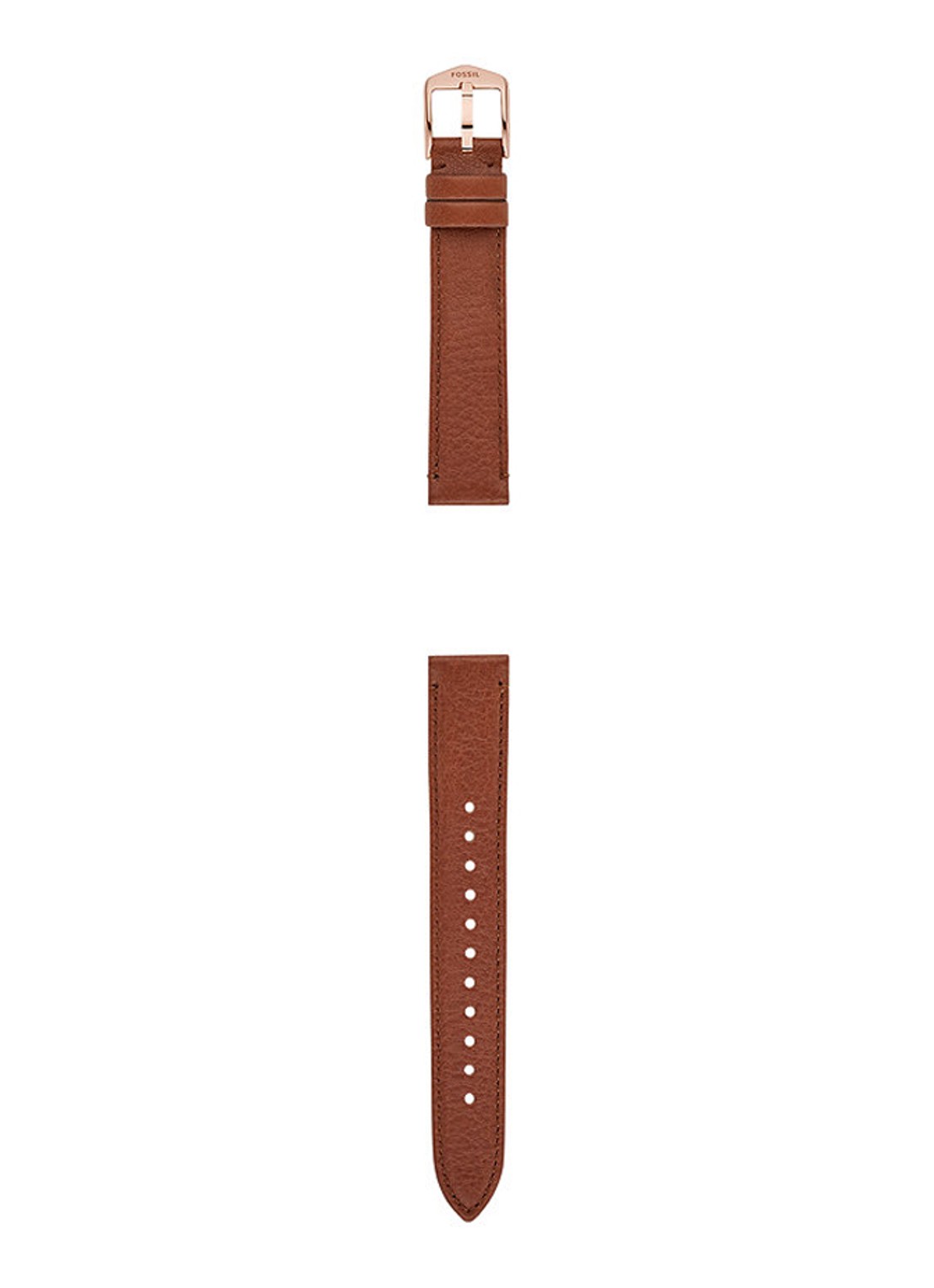 Fossil Horlogeband van leer S161088 - detail 2 cognac